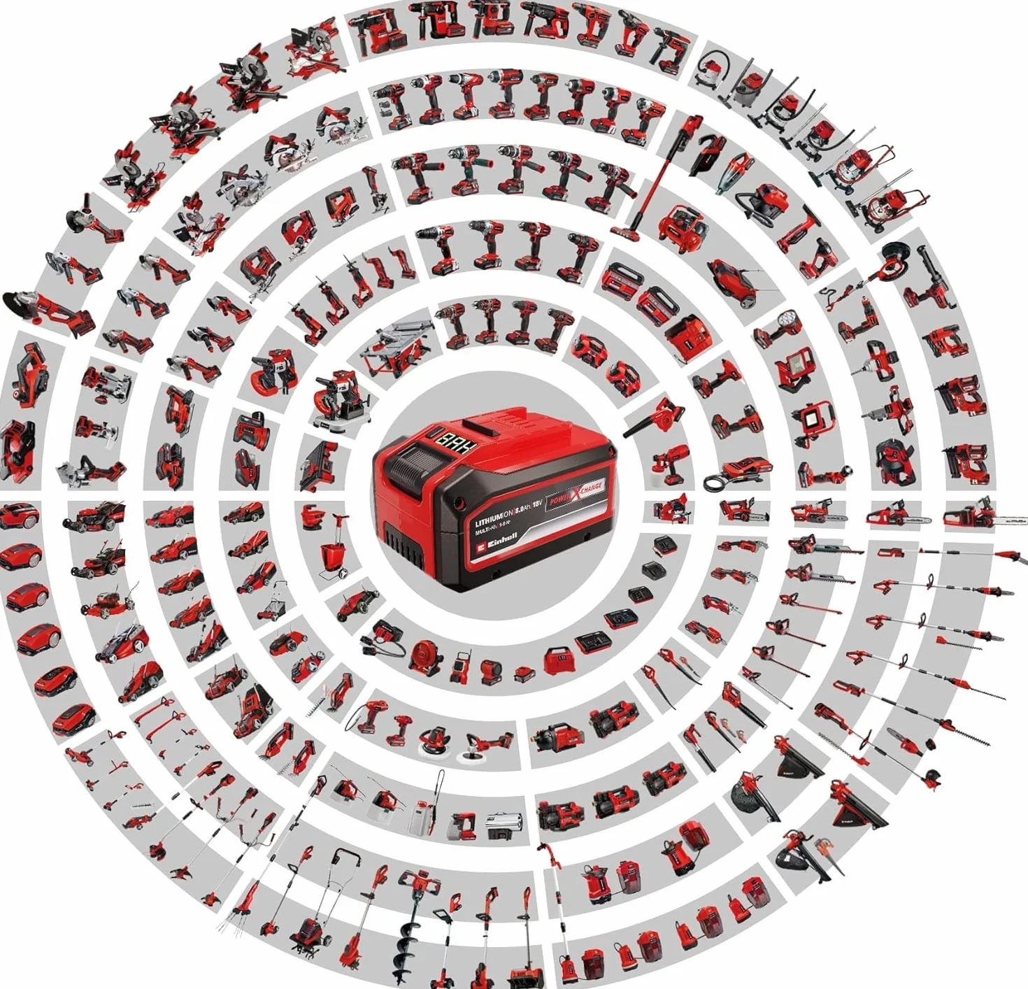 Einhell CE-AP 18 Li-Solo Power X-Change akumulatorowa pompa powietrza (Li-ion, 18V, przepływ powietrza 670 l/min, ciśnienie pracy 0,05 bar, dostawa bez akumulatora i ładowarki), czerwony/czarny | Ciśnienie robocze 0,05 bara, bez baterii CE-AP 150 Li-Solo