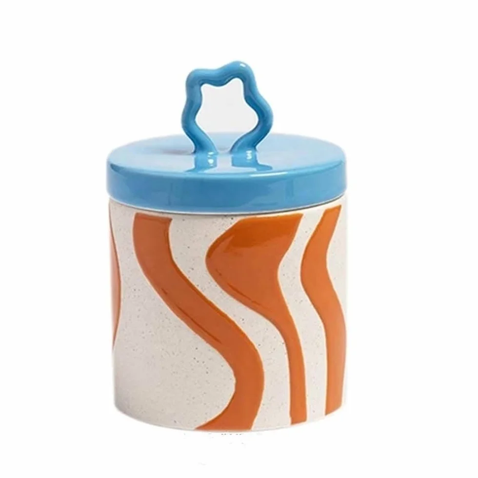 Masło pudełko Ceramiczny pojemnik na masło, kolorowy słoik do przechowywania w wazonie kuchennym, pudełko biżuterię ze słoikami cukierki