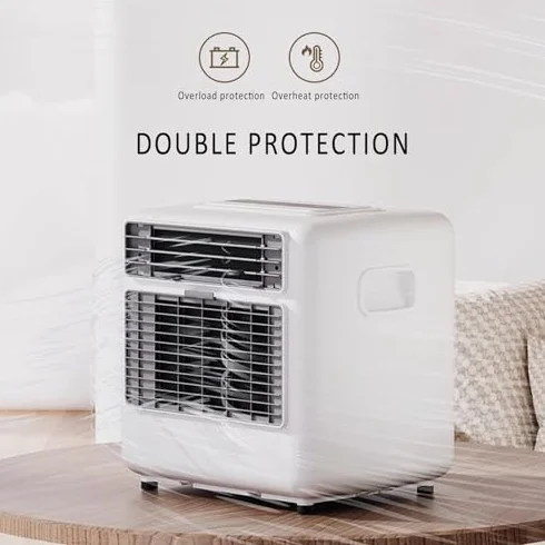 Przenośny klimatyzator z 3 wężami, silne chłodzenie wiatrem w stylu Jet-Style do małych pomieszczeń, panel dotykowy i szeroki przepływ powietrza 180, bez instalacji okiennej, do sypialni/biura