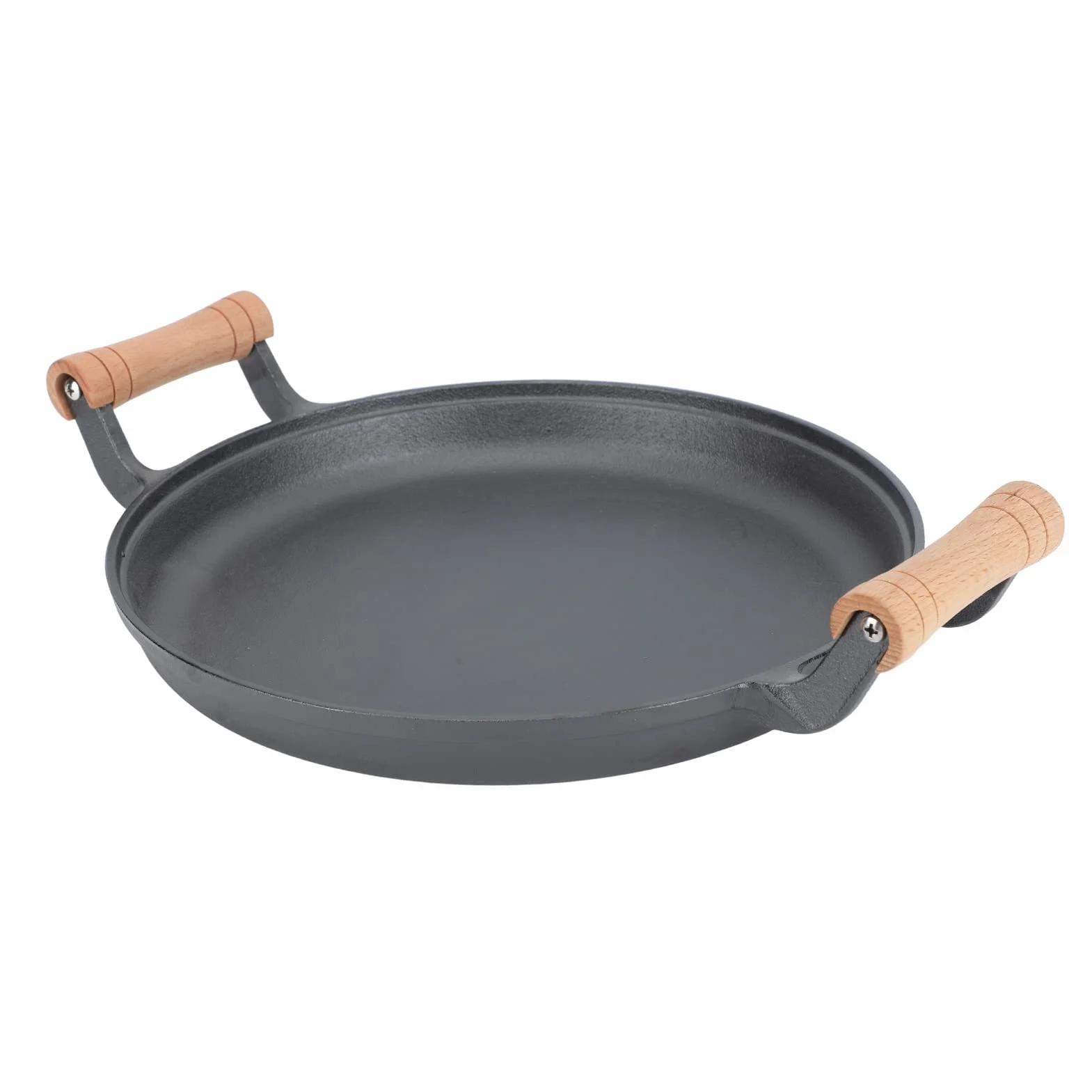 Qcwwy Żeliwna patelnia grillowa BBQ z nieprzywierającą płytą do smażenia steków i pieczeni mięsa, na spotkania grillowe, kuchenka gazowa/indukcyjna (2)