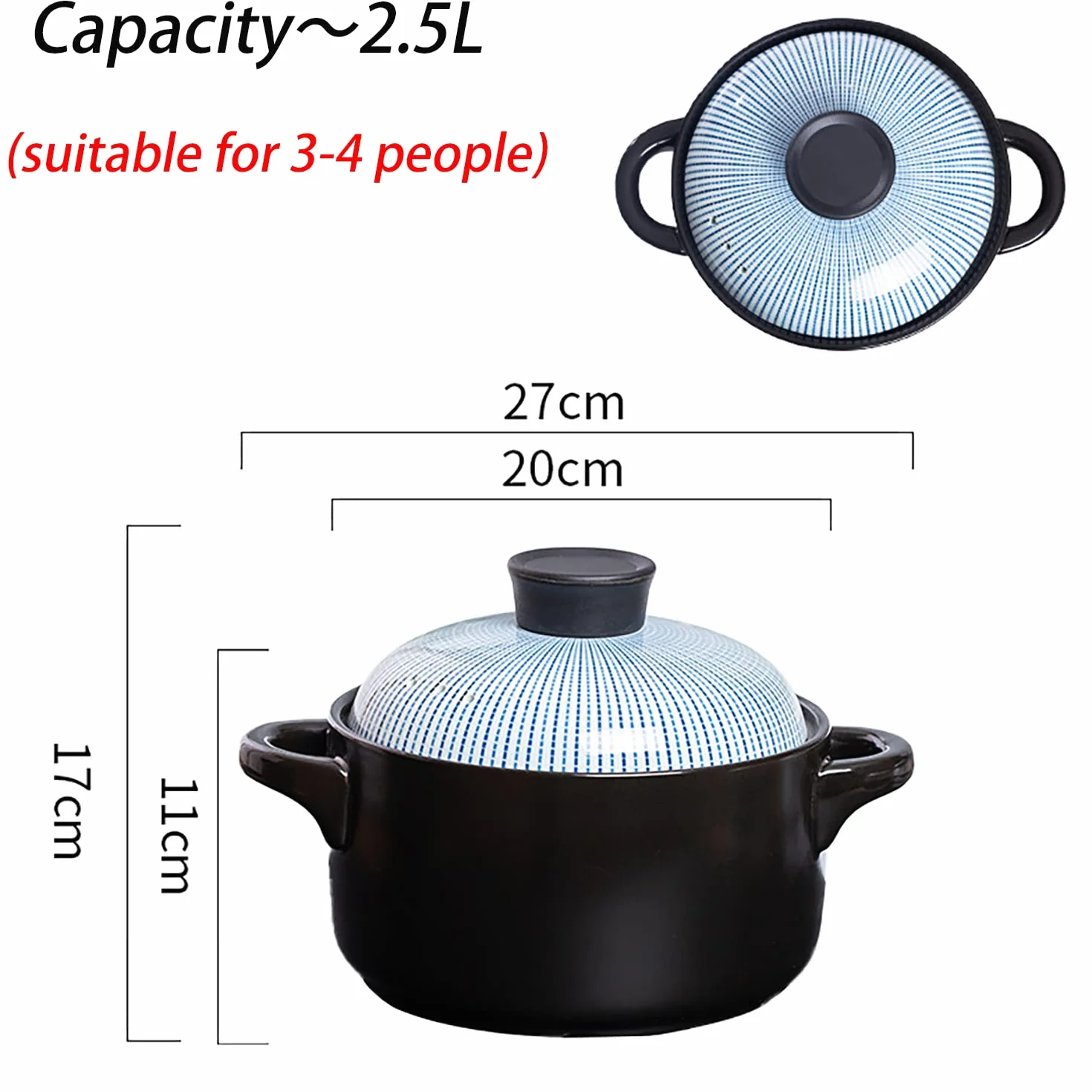 Ceramiczna miska z pokrywką(2.5l)