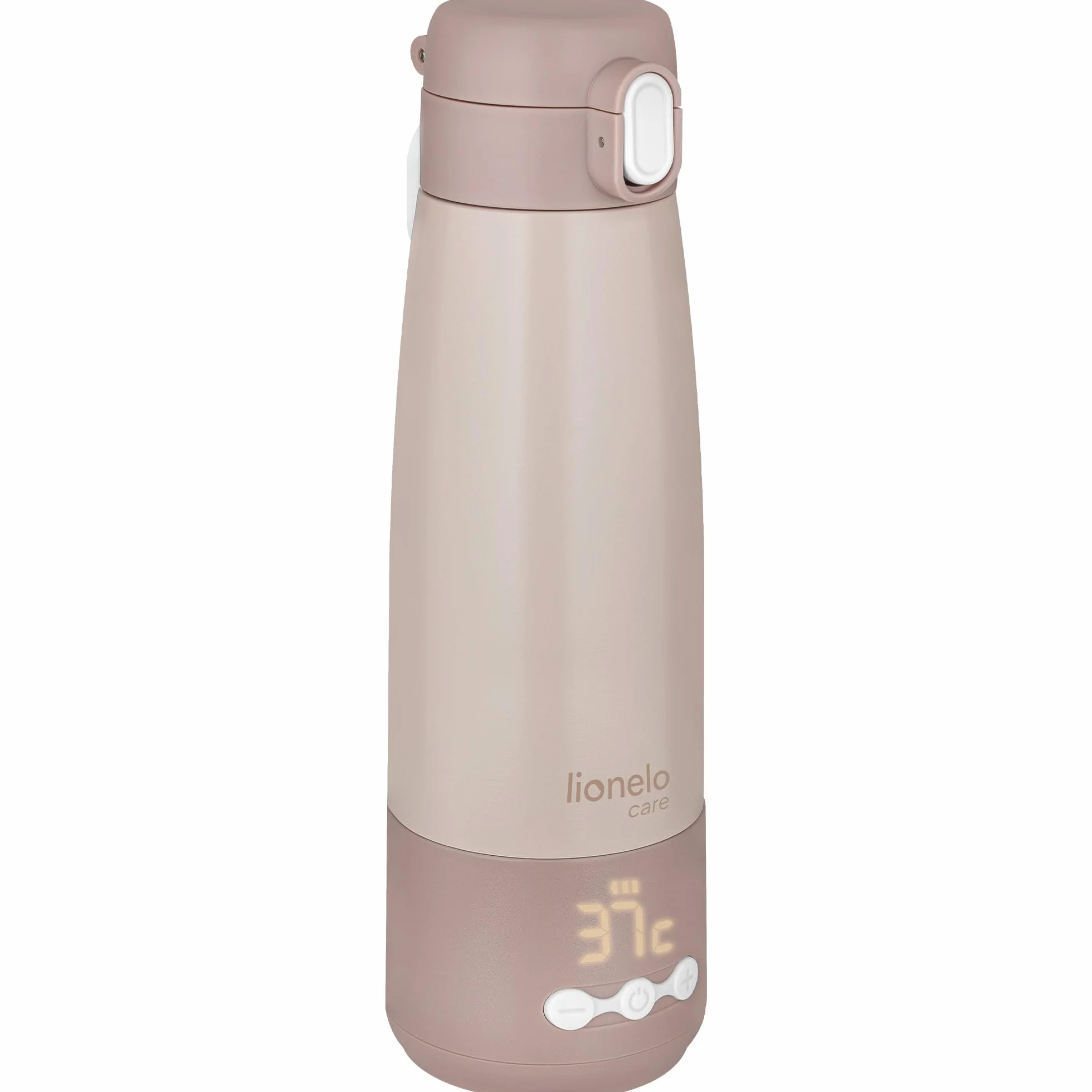 Lionelo Thermup Bottle przenośny podgrzewacz do butelek dla niemowląt, bezprzewodowy, z funkcją ogrzewania, podgrzewa mleko lub wodę w 3,5 min., 37-55 °C, utrzymuje ciepło do 20 h, stal nierdzewna