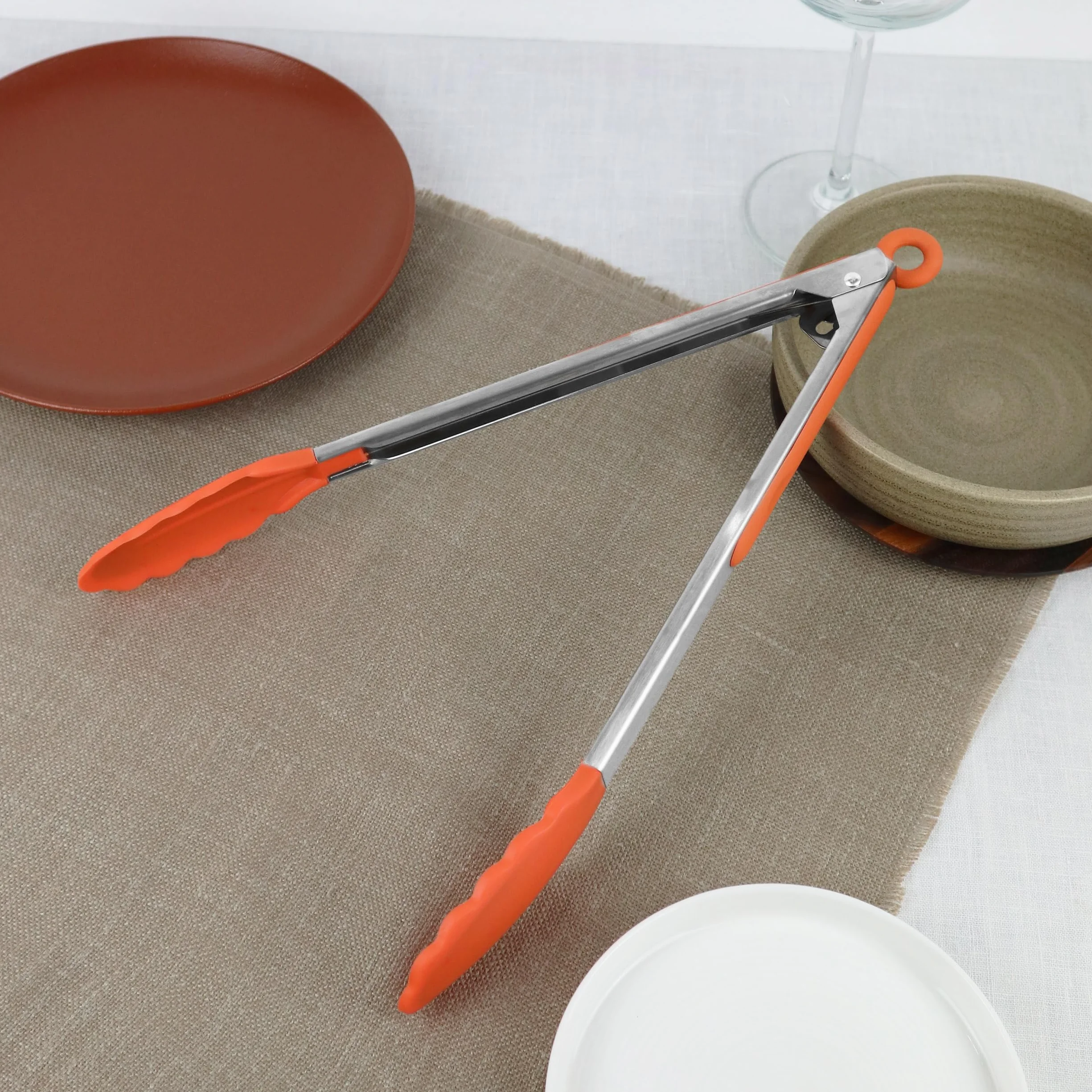 Pintinox Chef 72000251 szczypce do serwowania z silikonu, uchwyt ze stali nierdzewnej