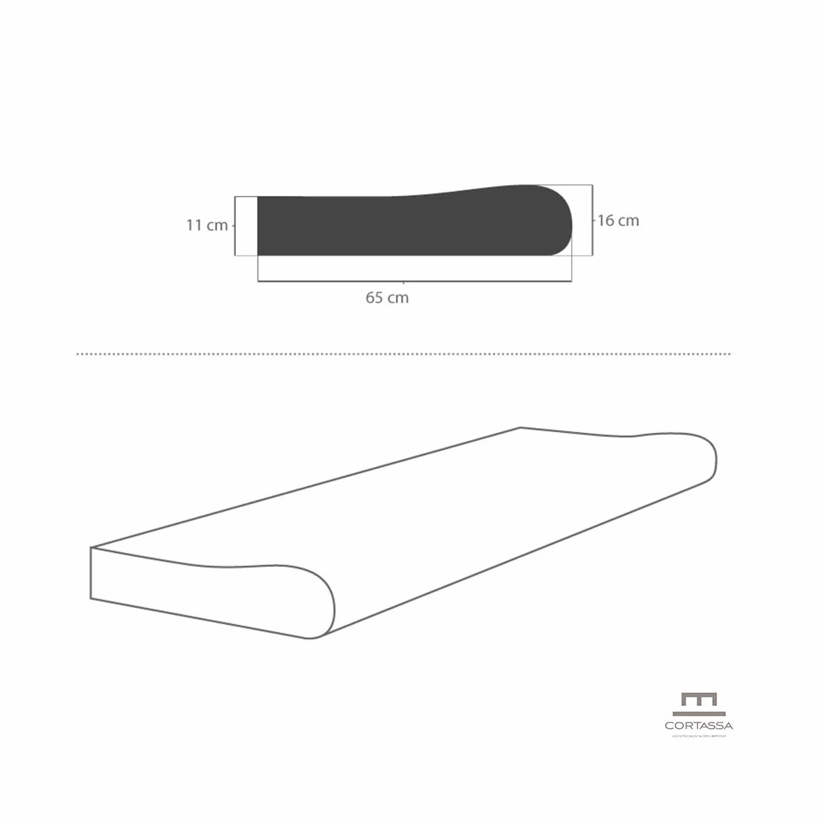 Cortassa Wewnętrzne oparcie do siedzenia na kanapy i fotele wyprofilowane poduszki piankowe 95 cm / 65 cm