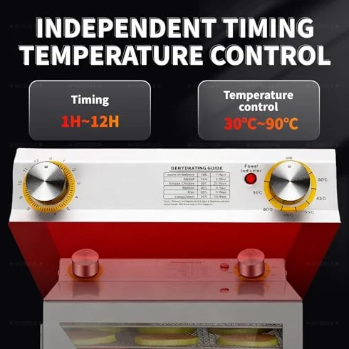 Premium 400W Odwadniacz do żywności, 8-12 warstw z precyzyjnym 35-90C Temp Control i 0-12H Timer, wydajne suszenie na owoce, warzywa, zioła i mięso, idealne do zdrowych domowych przekąsek