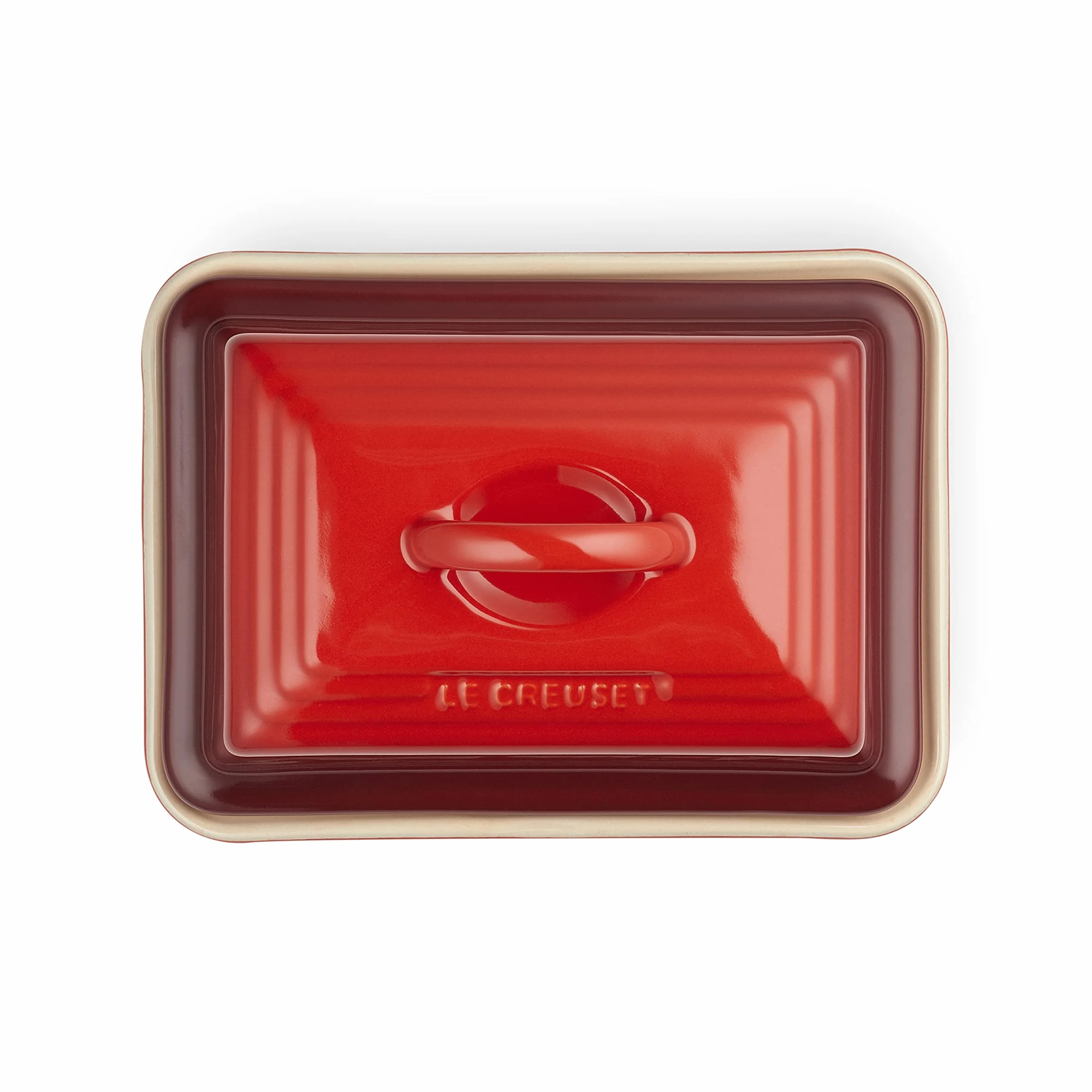 Le Creuset Masło do kamionek, 900 g, 17 x 12,5 x 9 cm, Cerise