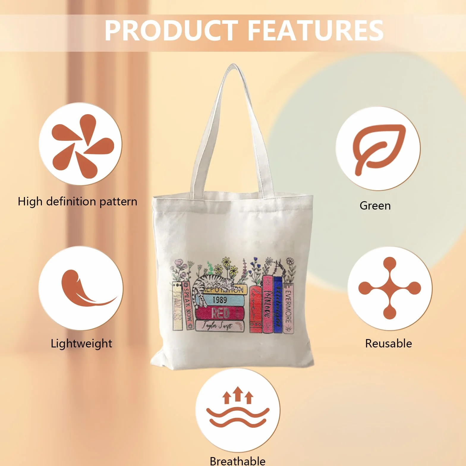 2 sztuki The Tote Bag, torba jutowa z nadrukiem, torba na zakupy w 2 rozmiarach, nadrukowany worek materiałowy w 2 rodzajach, składana torba na zakupy dla kobiet, torba bawełniana, torba