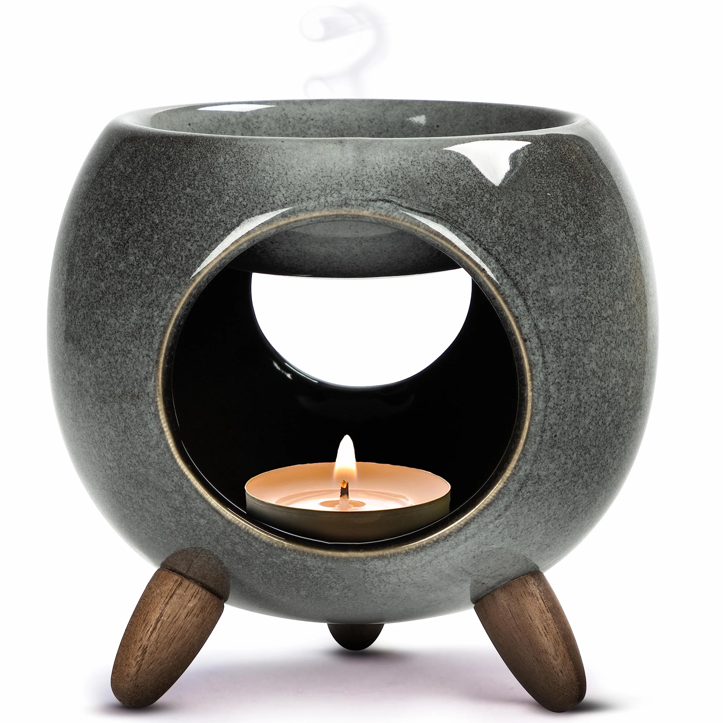 Sabai Scent ceramiczna lampa zapachowa, okrągła (lampa zapachowa) (popielaty)