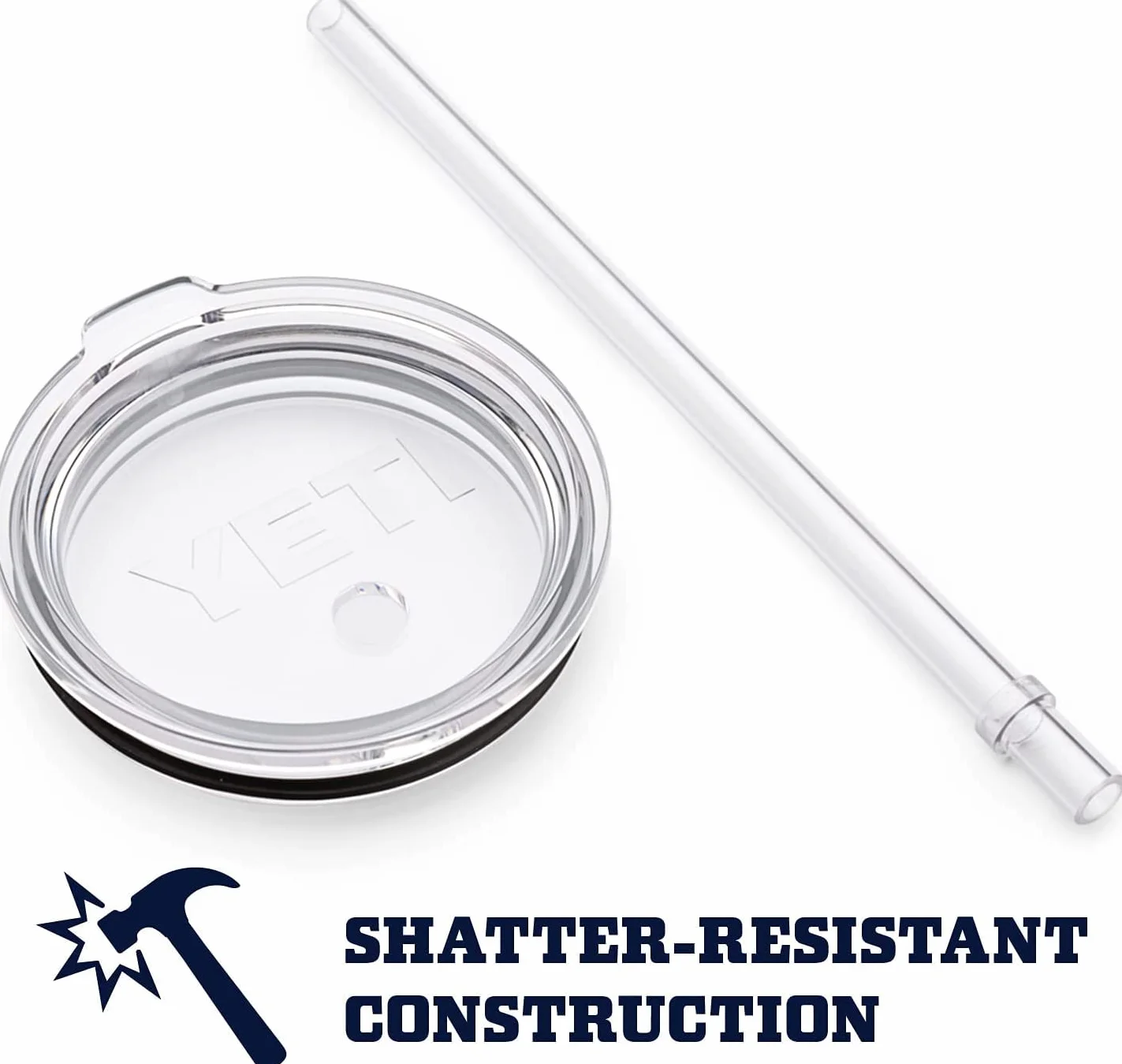 YETI Rambler pokrywka słomkowa, biała, 591 ml
