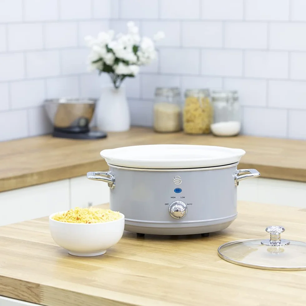 Swan Retro SF17021GRNEU Wolnostojący garnek 3,5 l Slow Cooker 200W