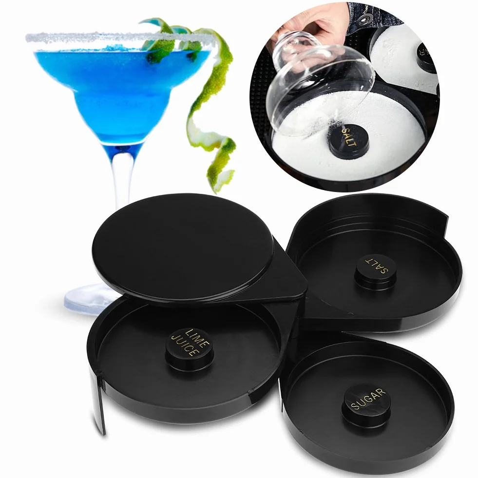 3 Tier Zuckersalz Rand, Margarita Gläser Bar Rimmer Limette Glas Cocktail Barkeeper Tool Professionelle Bar liefert Home Party