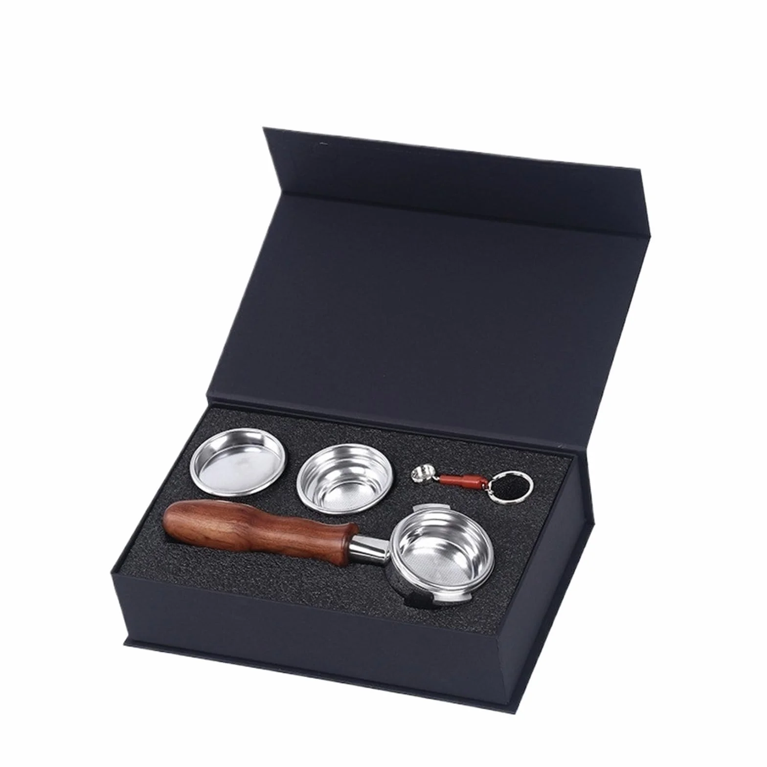 58 mm bezdenny portafilter do ekspresu do espresso - narzędzie do kawy ze stali nierdzewnej z dwoma wylewkami ABS dla baristy Precision i Perfect Crema - niezbędne akcesoria do kawy