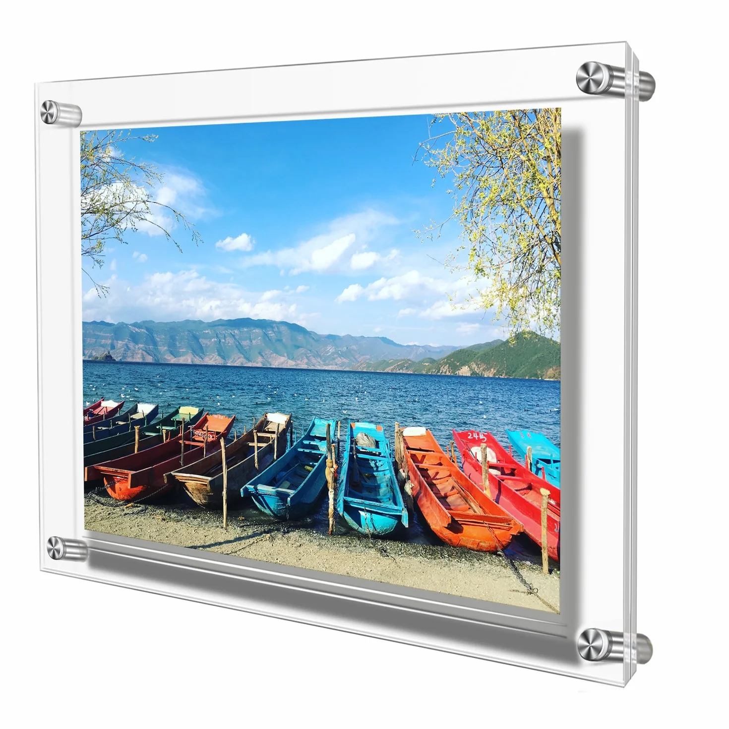 Akrylowe ramki na zdjęcia do montażu na ścianie, przezroczysty panel z podwójnym panelem zawiera obrazy 43,6 x 31,5 cm, ramka na zdjęcia w formacie A3 do wyświetlania plakatów certyfikowanych