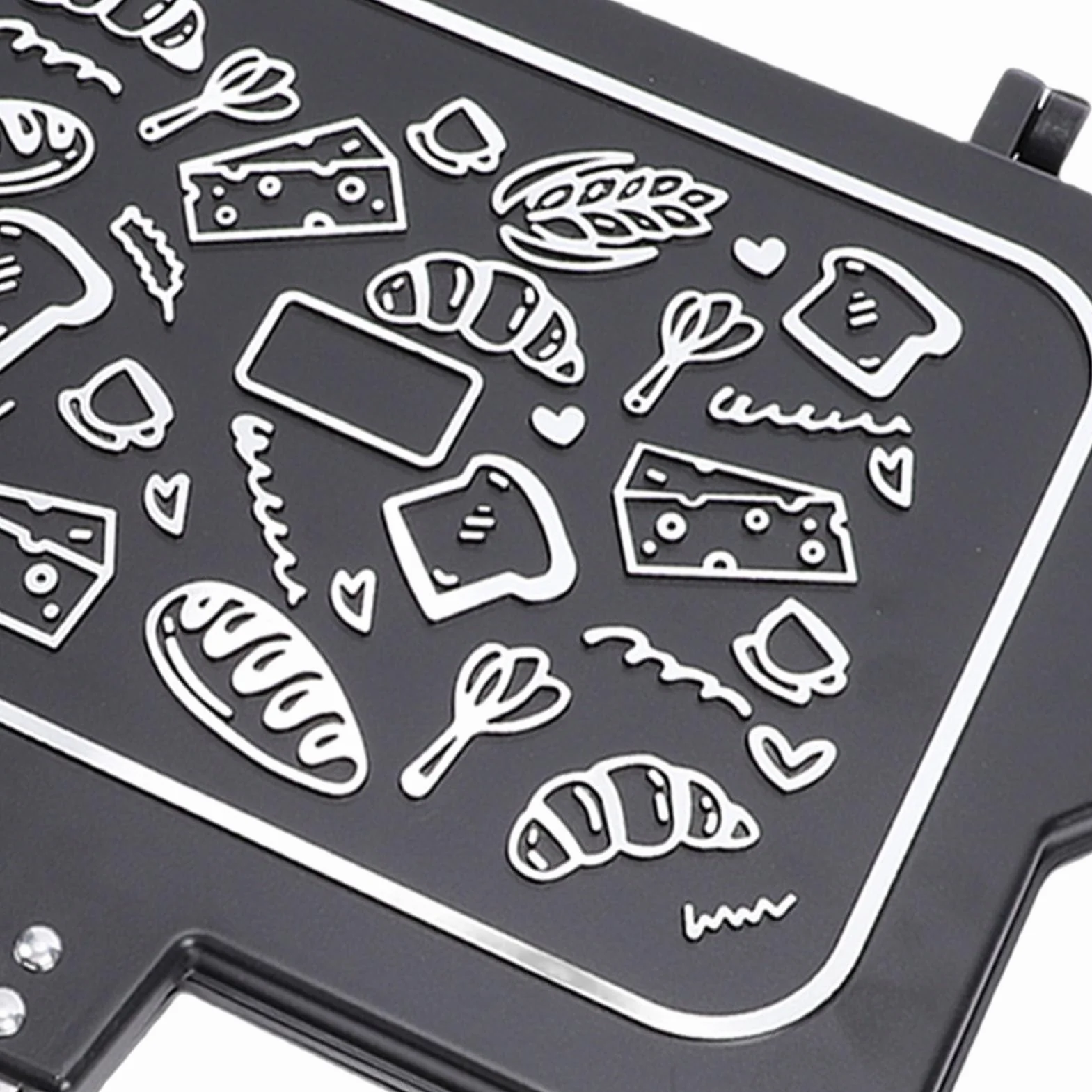 Eujgoov Patelnia Grillowa Nonstick Dwustronna Patelnia do Pieczenia Tostów Stop Aluminium Równomierne Ogrzewanie 34,5 X 48 Cm z żaroodpornym Uchwytem do Płyty Kuchennej Kuchnia Domowa Gotowanie