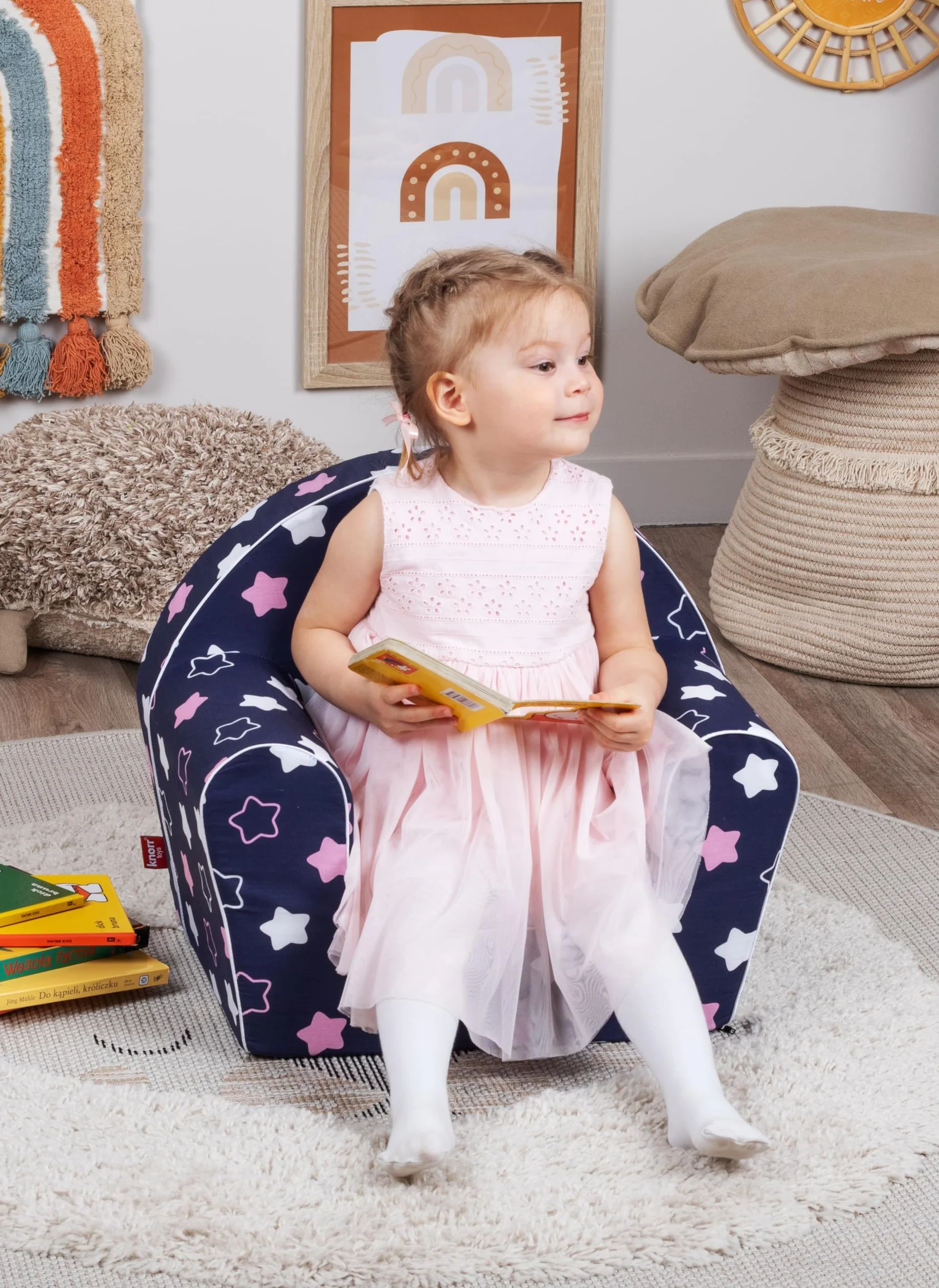 Knorrtoys 74032 krzesło dziecięce Star Blue Pink