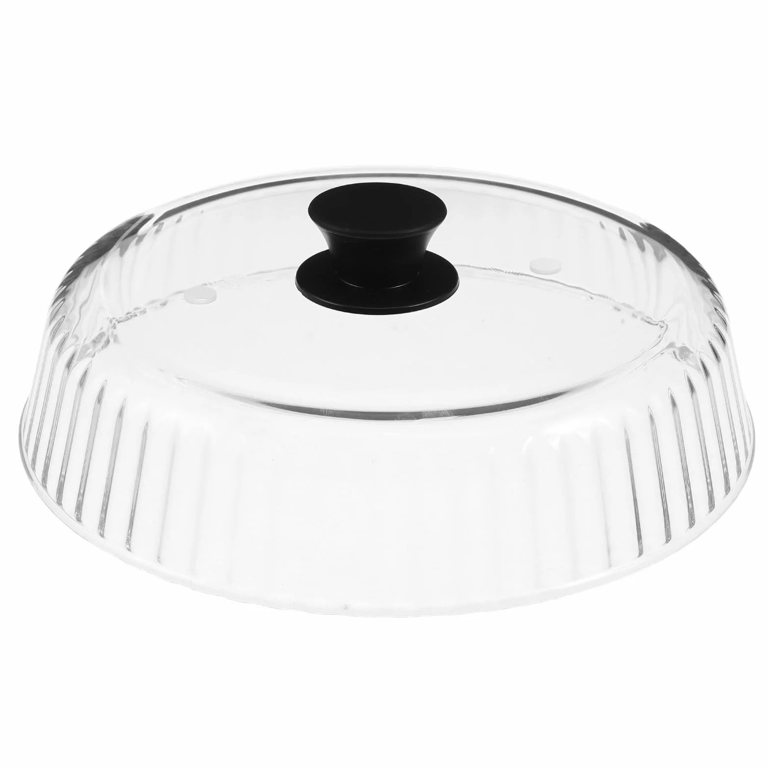 TOYANDONA Szklana osłona na żywność do mikrofalówki z otworem wentylacyjnym, silikonowa osłona zabezpieczająca przed rozpryskiwaniem, 10-calowa szklana na talerz do mikrofalówki do czystej kuchni,