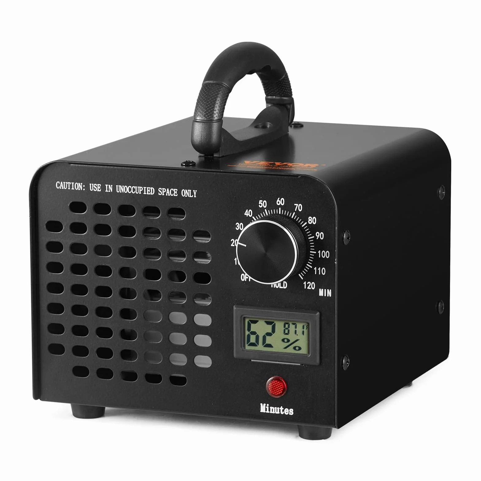 VEVOR Generator ozonu Oczyszczacz powietrza 24000 mg/h O3 Generator do usuwania komercyjnych zapachów przemysłowych 100 W o dużej pojemności, timer 0-120 min do pomieszczeń, samochodów, zwierząt