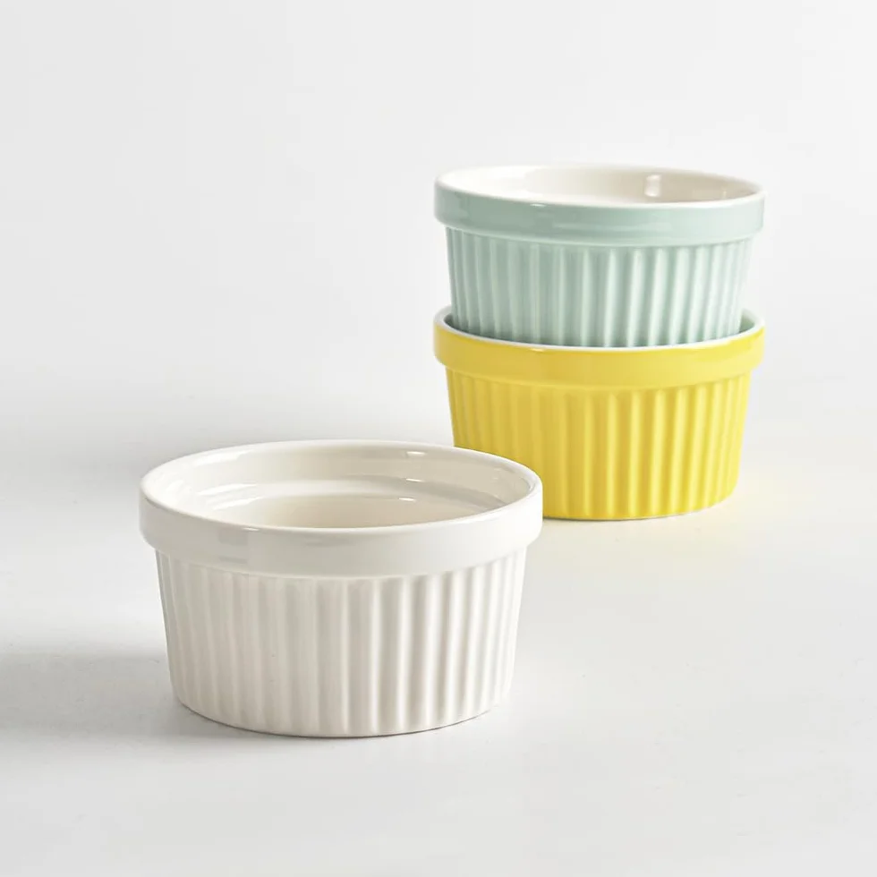 homEdge Zestaw porcelanowych ramekinów, 240 ml / 8 uncji, miska do lodów, kremowa brûlée ramekins, do pieczenia, zestaw 6 szt. w kolorze turkusowym