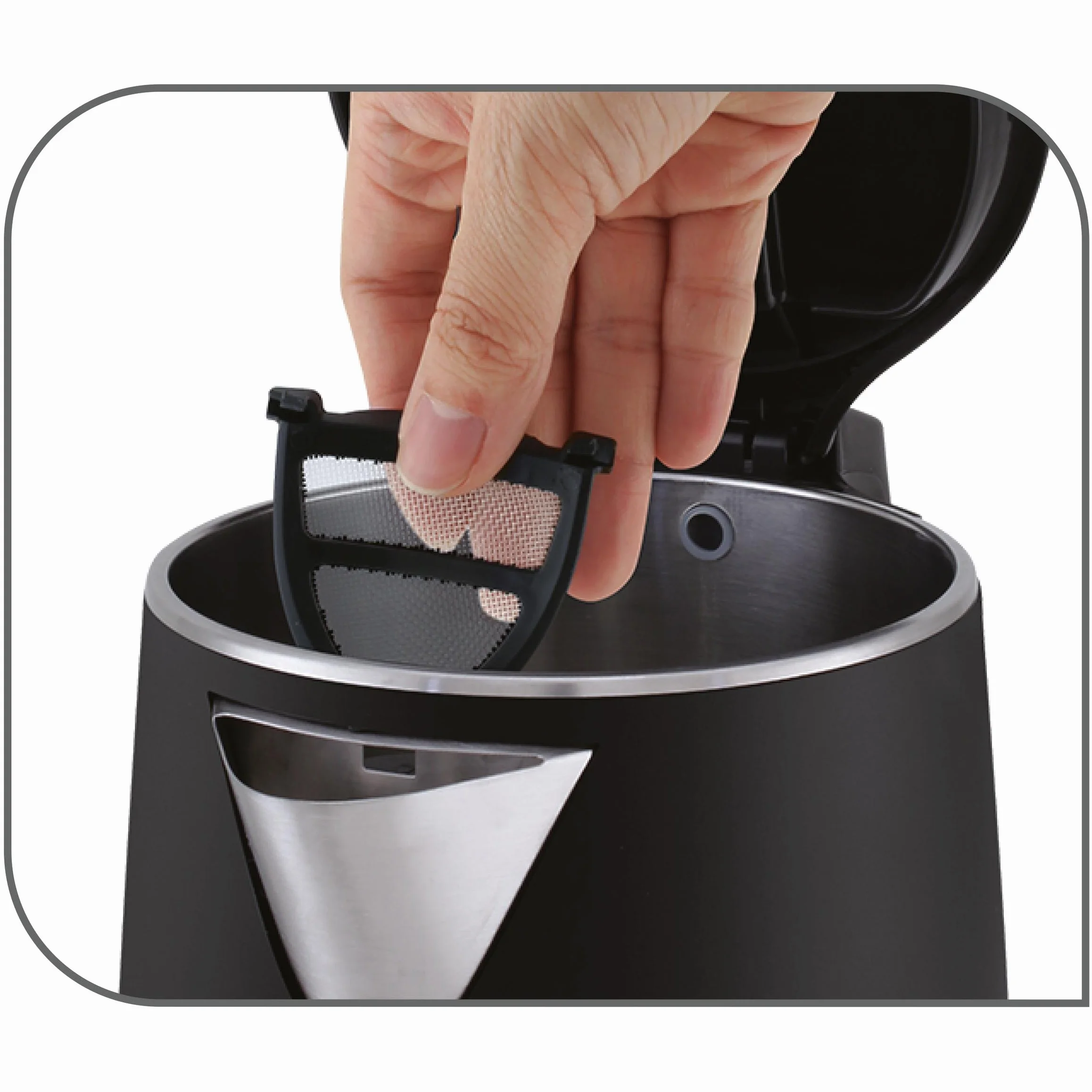 Tefal Safe to Touch KO3718 | podwójne ścianki | 1,5 l | pokrywa pomocnicza | otwór obracany o 360° | czarny