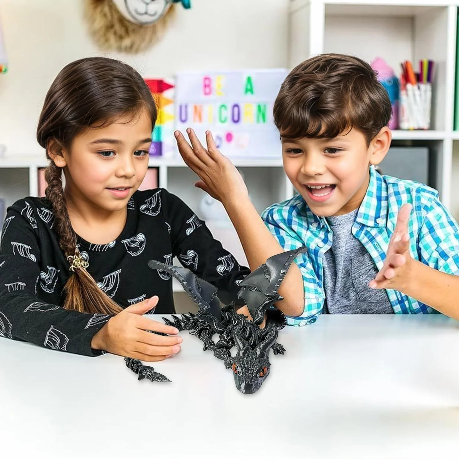 Smok z nadrukiem 3D, 30 cm, tajemnicze, realistyczne figurki smoka dla dzieci i dorosłych, elastyczna dekoracja smoka, zabawka, pomysł na prezent na Wielkanoc, 30 cm