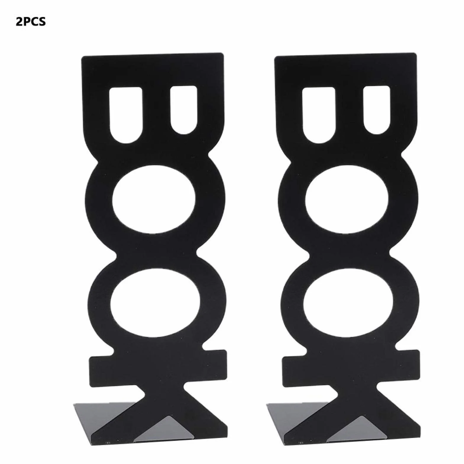 Końcówka książki w kształcie postaci, antypoślizgowa pianka podkładka design Bookend, 208 mm Keep Schludny dla filmów DVD czasopisma (208 mm nowa czarna para)