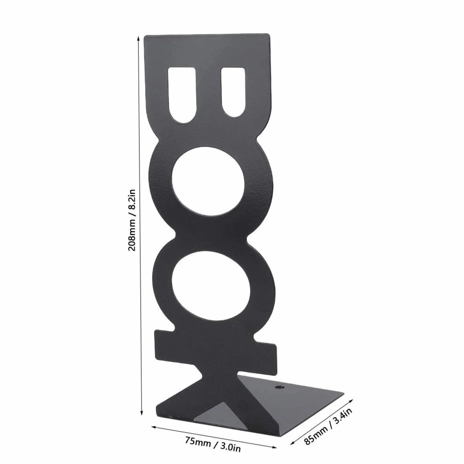 Końcówka książki w kształcie postaci, antypoślizgowa pianka podkładka design Bookend, 208 mm Keep Schludny dla filmów DVD czasopisma (208 mm nowa czarna para)