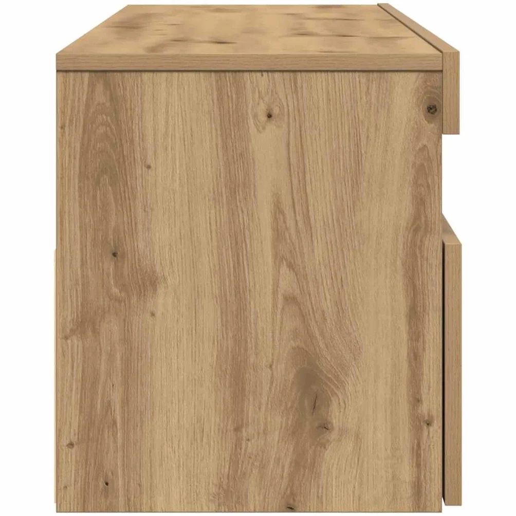 vidaXL Szafka pod TV z oświetleniem LED, dąb artisan, 120x35x40 cm