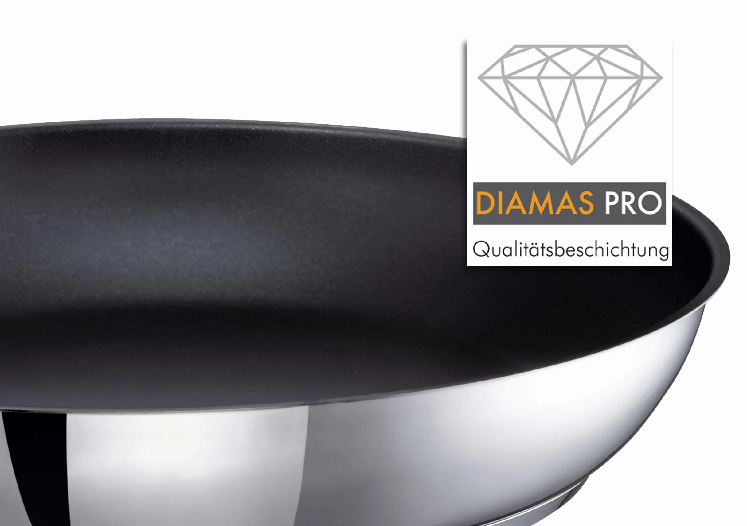Schulte-Ufer Industar for Professionals 163048-24 patelnia do duszenia z uchwytami ze stali nierdzewnej w kolorze srebrno-czarnym, średnica: 24 cm