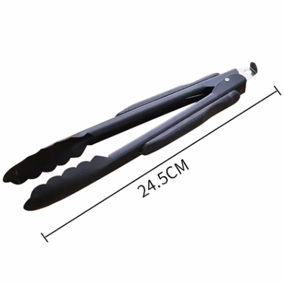 Silikonowe szczypce do grilla, szczypce do ciasta sałatkowego, nieprzywierające szczypce do grilla kuchennego (rozmiar: 24,5 cm) (24,5 cm)