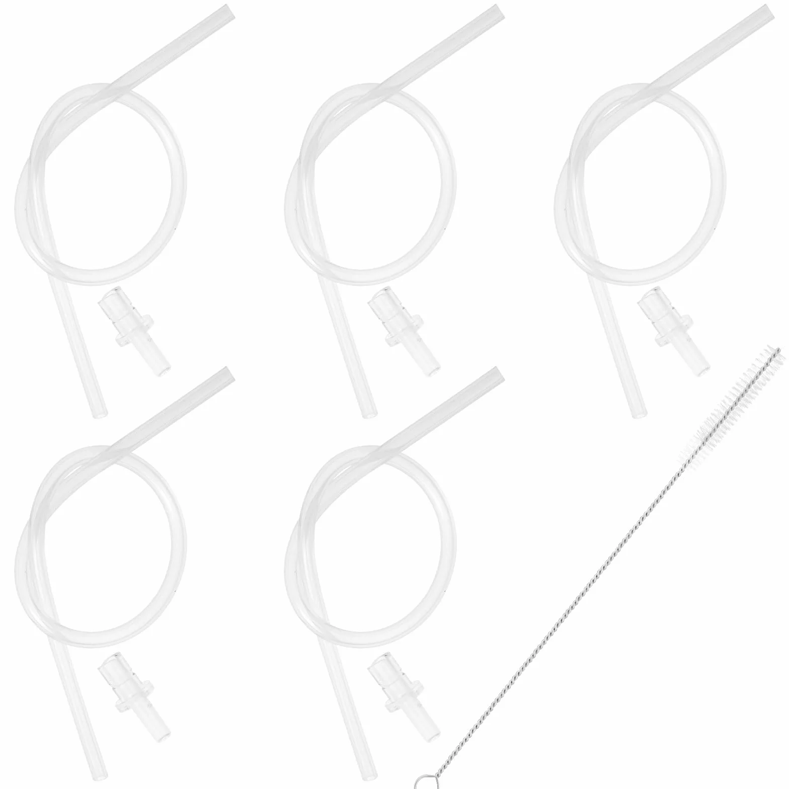 5 Szt. Węże do Mleka, Zestaw Przewodów do Mleka z 5 Złączami HP3 i Szczotką Wymiana Rur Kompatybilny z Jura 6 10 W10 X5 S8 E8 Z10 Z8 Z7 Z5 Z6 Z8 Z9 J6 J8 J9 S80 WE8 C9