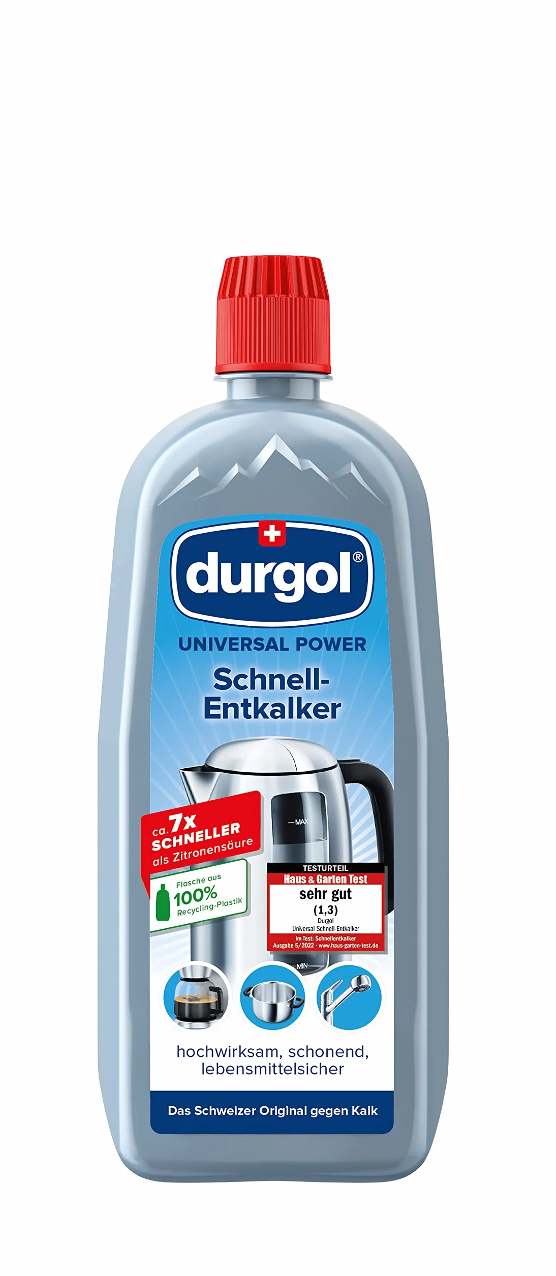 Durgol Uniwersalny odkamieniacz Power – odkamieniacz do wszystkich urządzeń gospodarstwa domowego – 750 ml