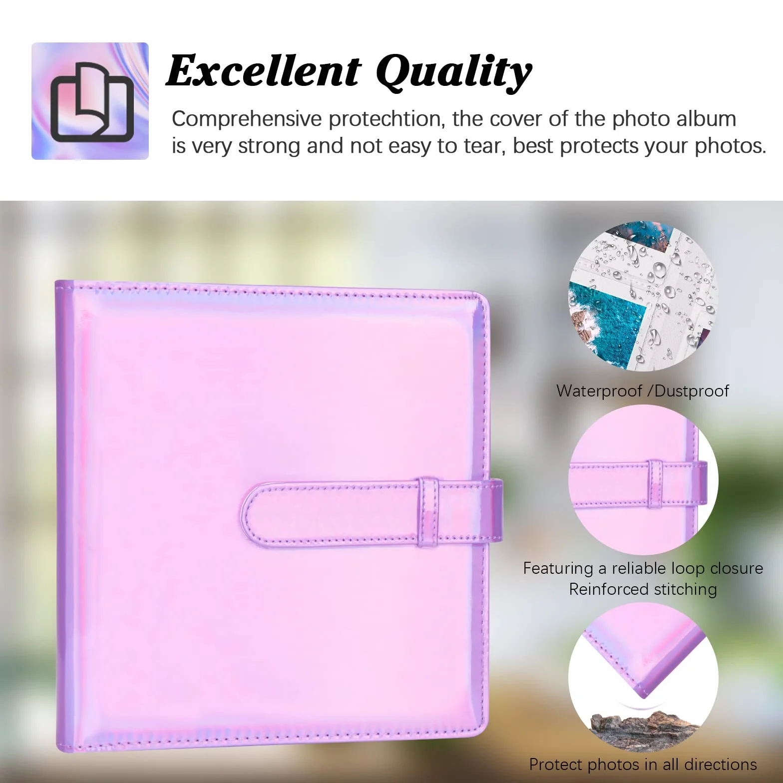 256 Photos Album for Fujifilm Instax Mini Camera, 2x3 Photo Album Book for Fujifilm Instax Mini 11 12 evo 9 90 70 40 8 Instant Camera