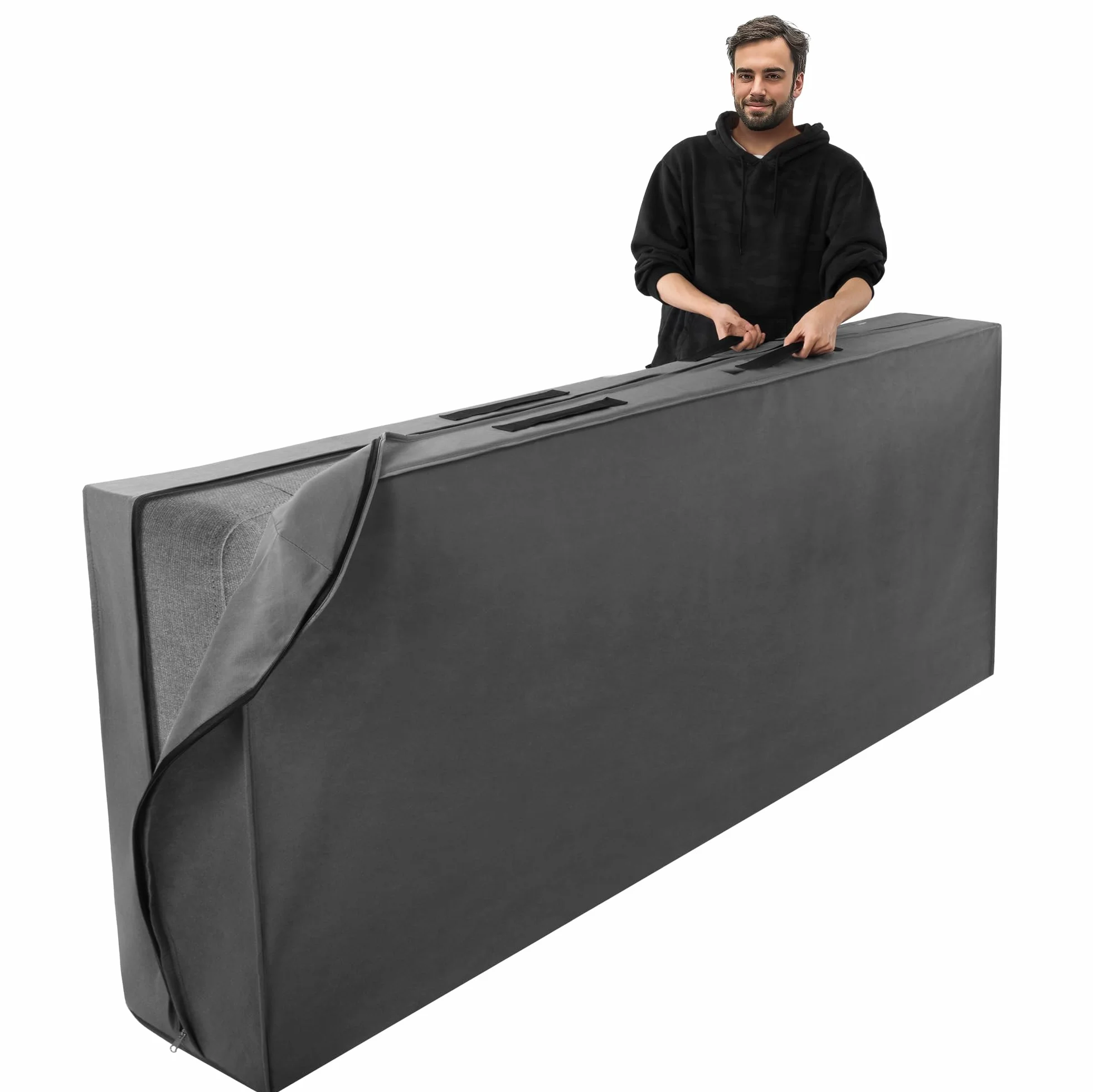 Navaris pokrowiec ochronny na materac - 90 x 200 x 25 cm - 120 g/m2 - Przeciw roztoczom kurzu i brudu - wytrzymały i oddychający - pokrowiec na materac - szary