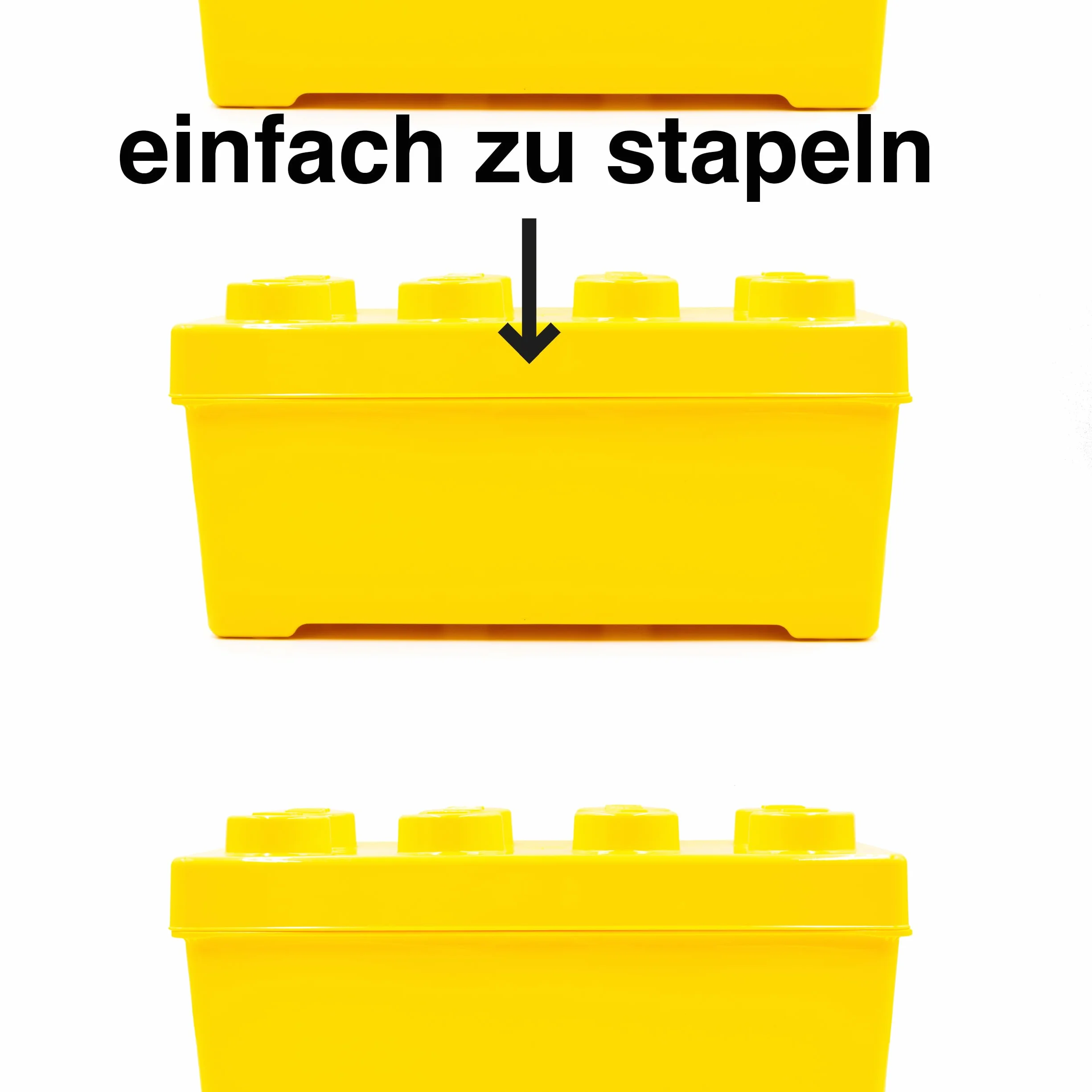 Żółte pudełko do przechowywania z pokrywką, LEGO