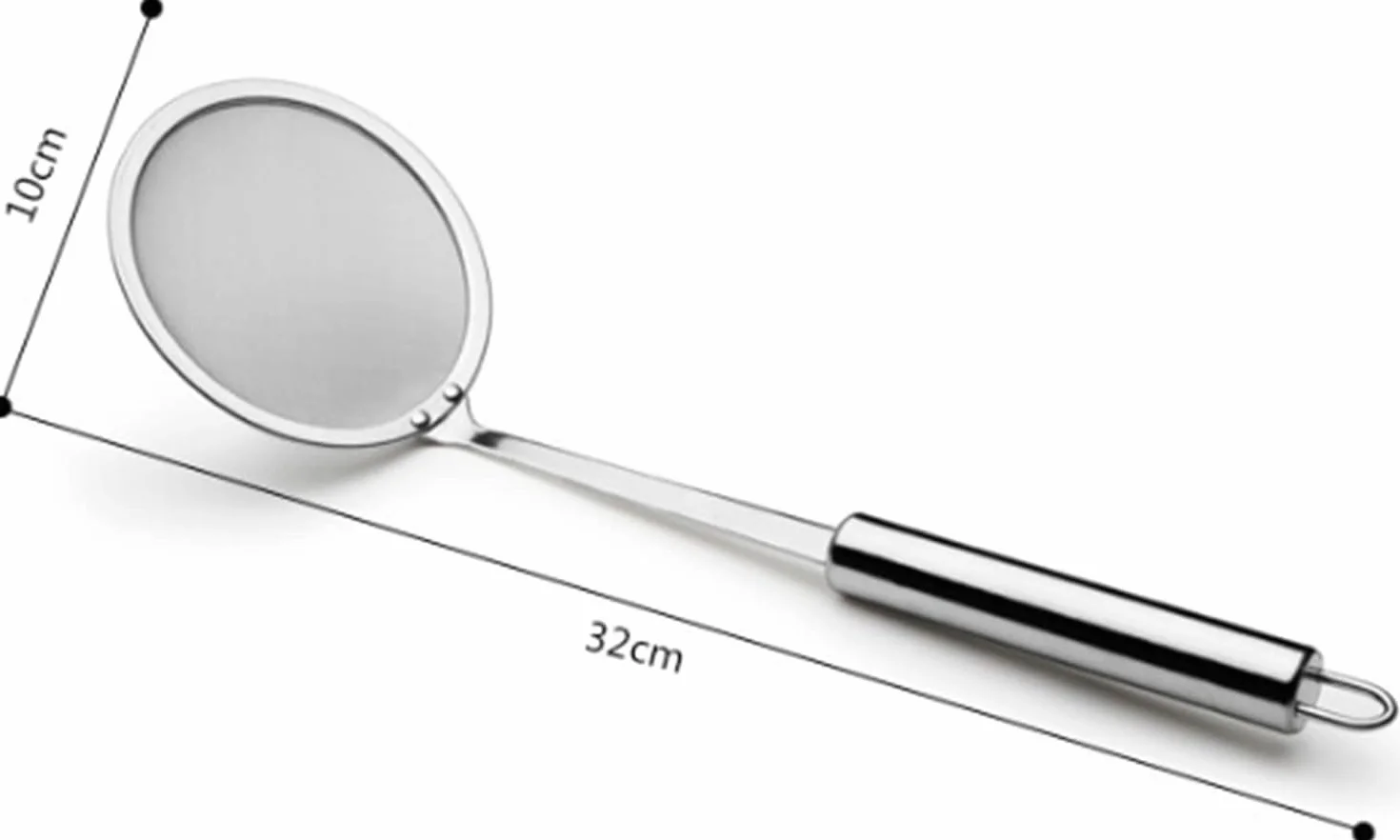 LATRAT 2 łyżki do piany, łyżka cedzakowa ze stali nierdzewnej, sitko kuchenne, duża łyżka, zestaw filtrów do tłuszczu, pianki, pozostałości i owoców, oleju i zupy, czyste odsączanie
