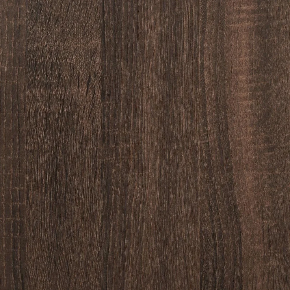 Rama łóżka, łóżko rodzinne, łóżko podwójne, meble do sypialni, rama łóżka, brązowa, imitacja dębu, 135 x 190 cm, materiał drewnopochodny metal