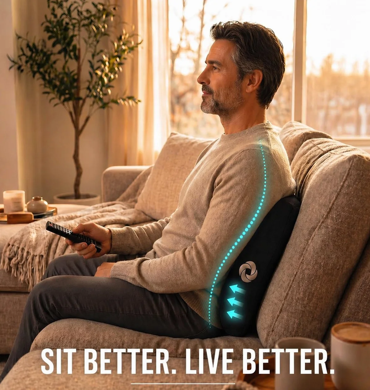 Samsonite SA5243 - Ergonomiczna poduszka podtrzymująca lędźwie - pomaga złagodzić ból dolnej części pleców - 100% czysta pianka z pamięcią kształtu - poprawia postawę - pasuje do większości siedzeń -