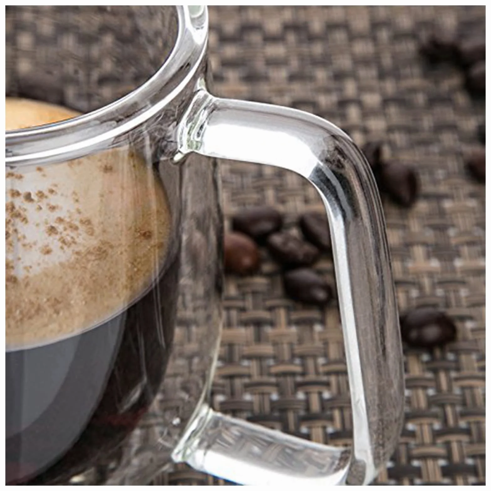 Vicloon Kubki szklanki o podwójnych ściankach, 2 kawałki kubki ze szkła borokrzemowego 250 ml, do herbaty, kawy, latte, cappuccino, espresso, piwa