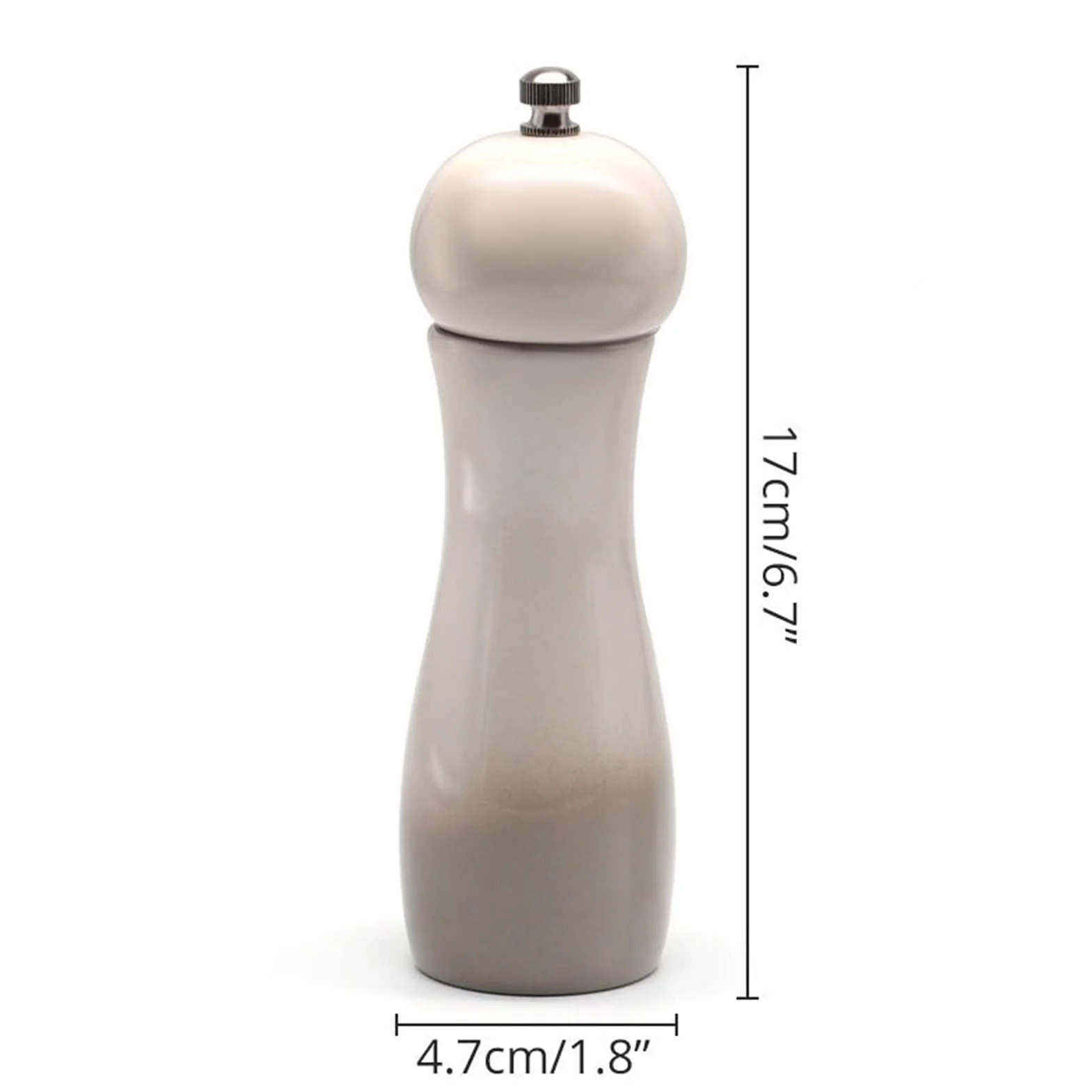 Młynek do pieprzu i soli, Ceramiczny młynek do soli pieprzowej z możliwością regulacji grubości Młynek ręczny wielokolorowy(Pu X 2)