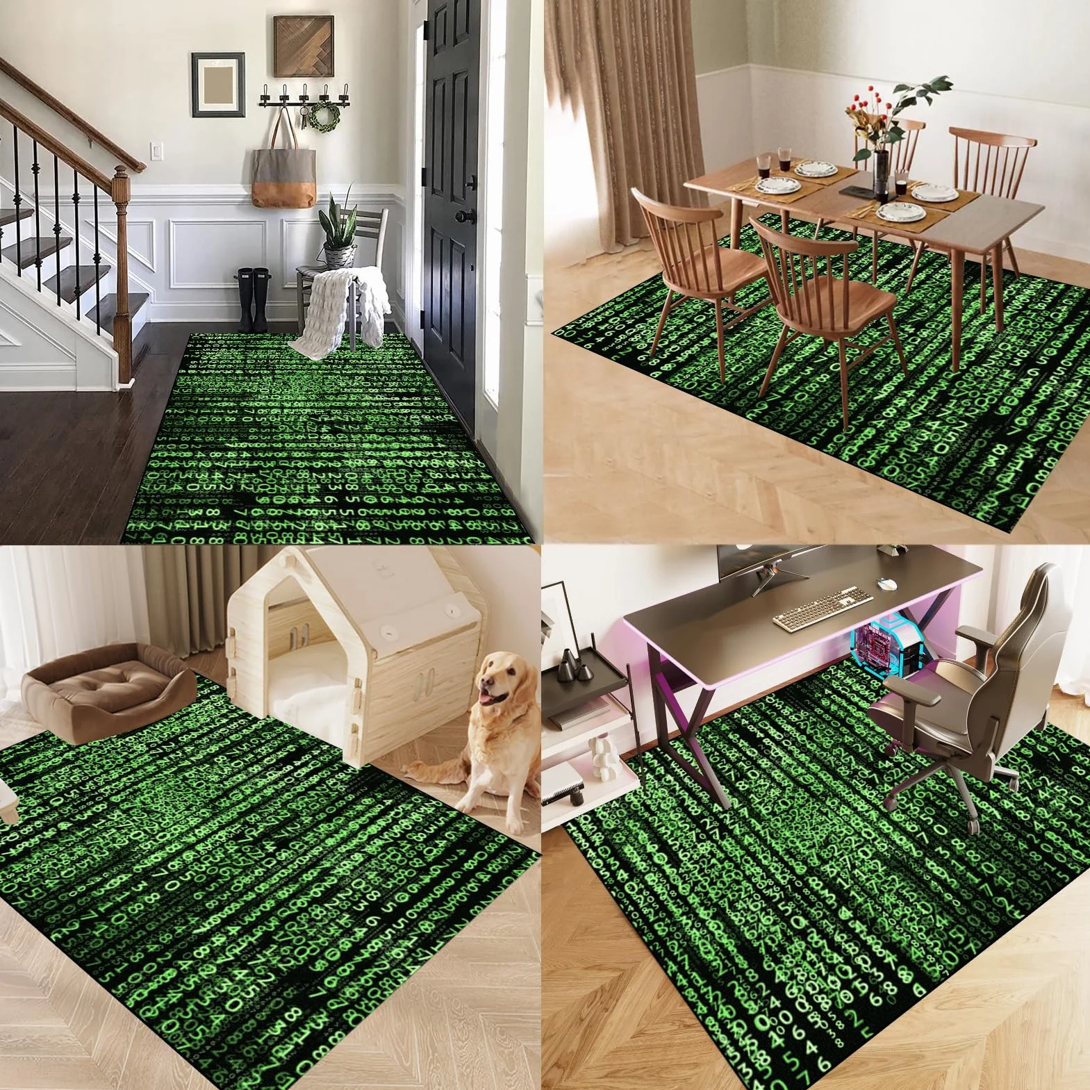 Dywan Krzesło Gamingowe, Ochraniacz Podłogi Wózki Inwalidzkie Biuro, Mata Ochronna Na Podłogi, Antypoślizgowa Mata Do Komputera Do Gier Podłogowych 160 x 170 cm