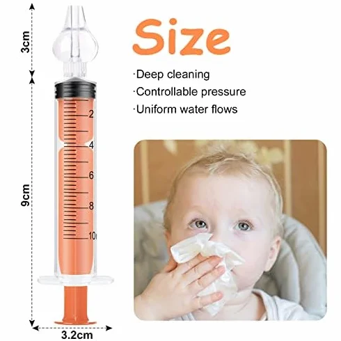 Vicloon Aspirator do nosa, 6 szt. Aspirator do nosa dla niemowląt, irygator do nosa dla noworodków i małych dzieci, bezpieczny środek do czyszczenia nosa z silikonową końcówką ssącą do nosa
