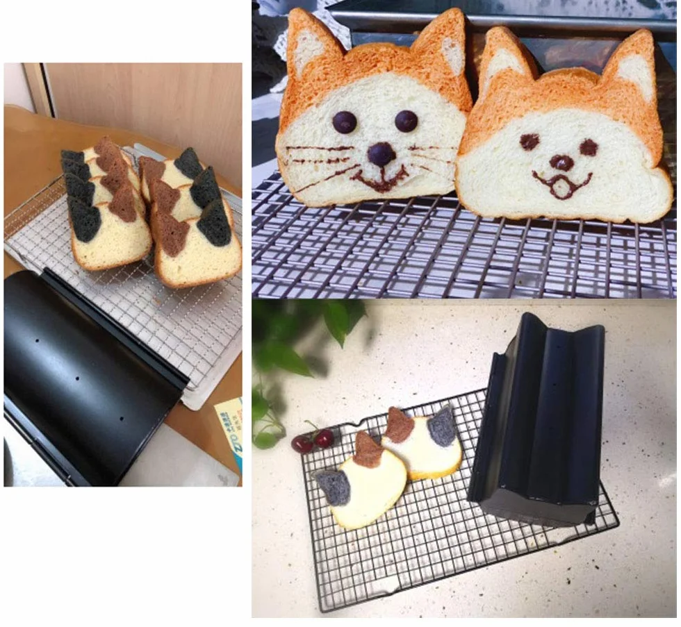 CapriTech Nieprzywierająca patelnia do pieczenia chleba z pokrywką – forma do pieczenia kotka 600 g, forma do pieczenia chleba forma do tostów do przygotowywania kanapek