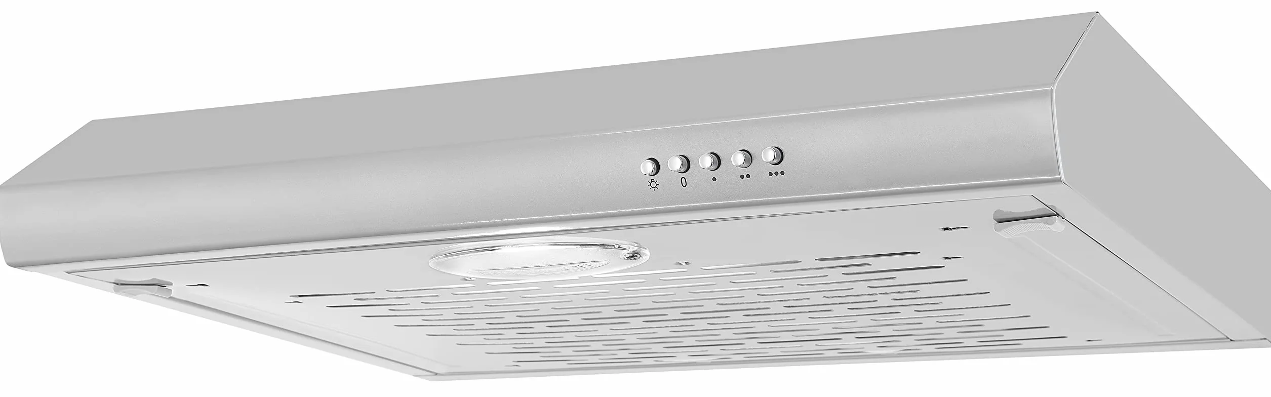 Exquisit® Okap kuchenny 60 cm, maks. moc ekstrakcji 136 [M³/h], materiał ze stali nierdzewnej, zużycie 45 kWh/rok, 4 klawisze funkcyjne, 3 poziomy mocy, chropowatość 55 dB(A).