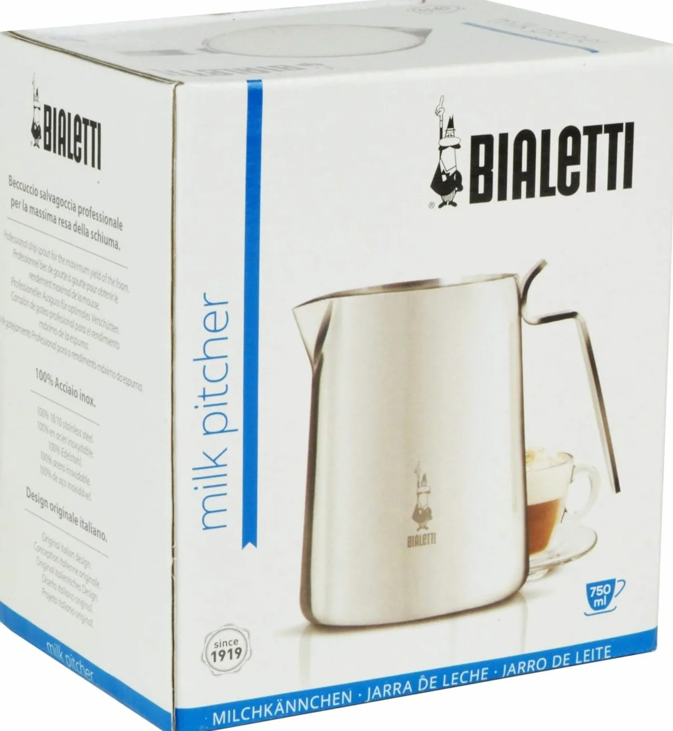 Bialetti Bricco dzbanek na mleko, stal nierdzewna, srebrny, 30 x 20 x 15 cm