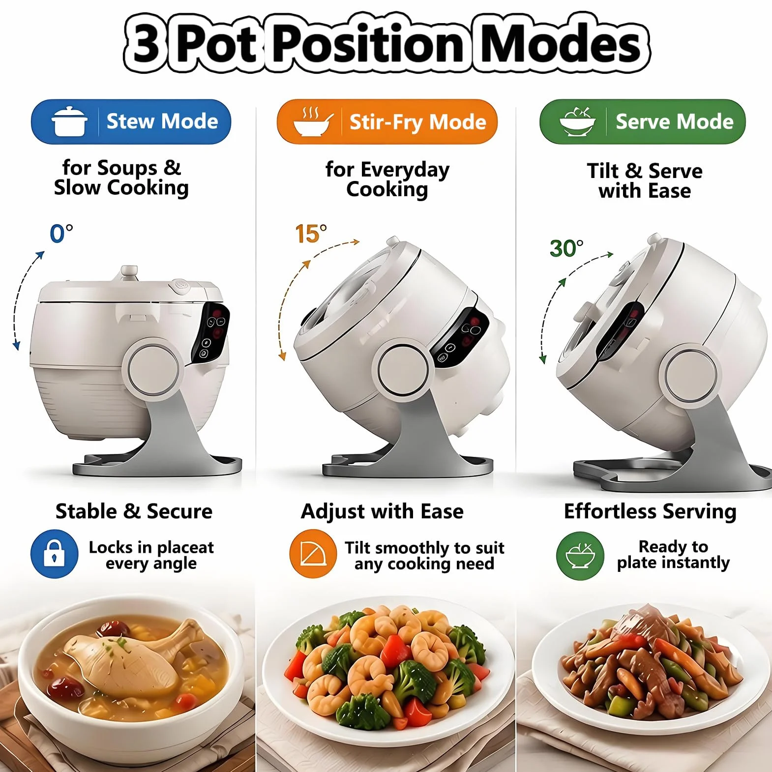 Przenośne, Wielofunkcyjne Urządzenie do Smażenia Metodą Stir-Fry, Automatyczny Robot Kuchenny o Pojemności 6 L, Sprzęt Gastronomiczny, z Obrotowym 360° do Smażenia, Zup I Ryżu 110V/1000W