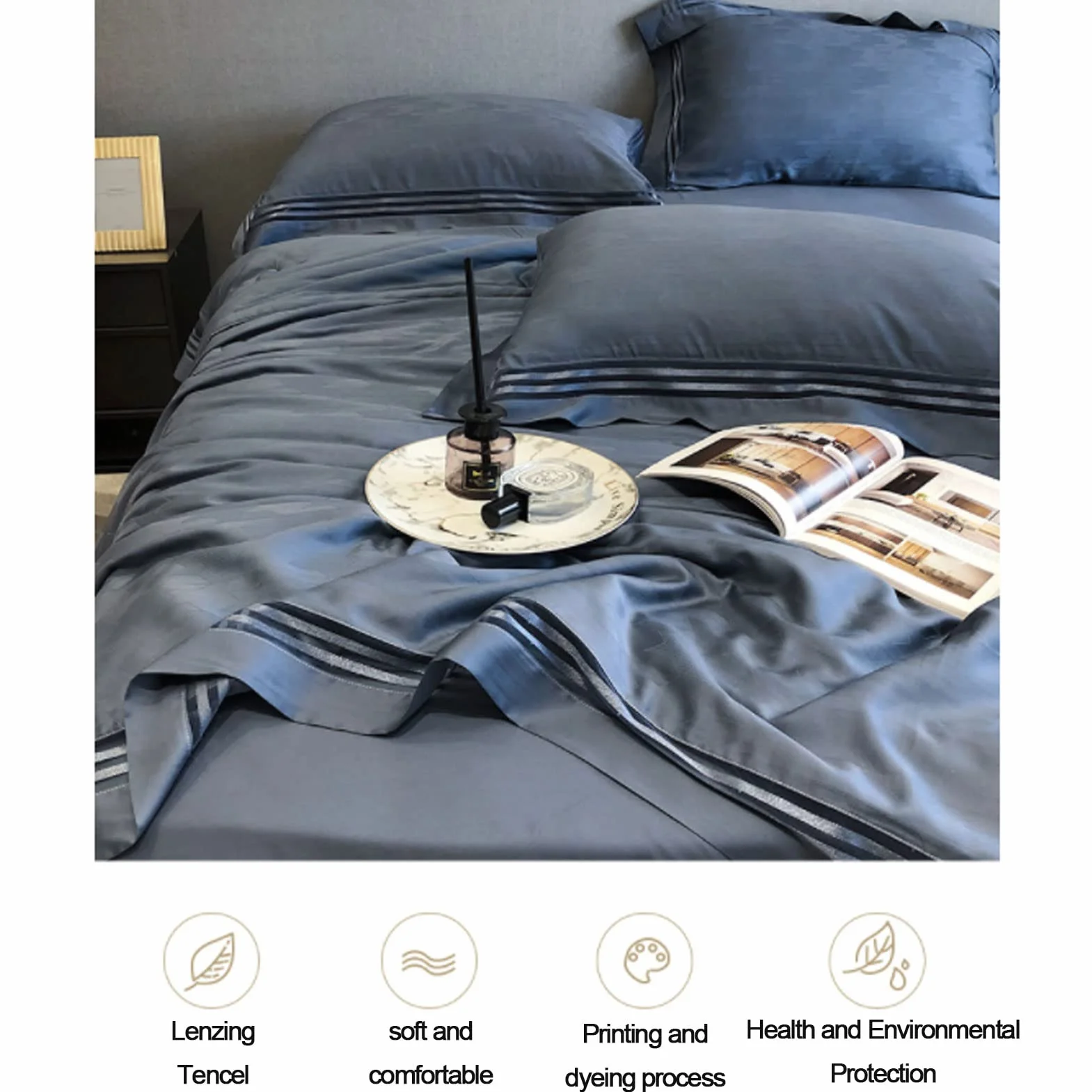 Tencel 4PCS Letni koc lodowy jedwabne chłodne cienkie kołdrę biuro drzemka Kolan Kopanie Dorosłe dzieci zmywalne klimatyzacyjne pościel 200 * 230 cm (200 * 230 cm)