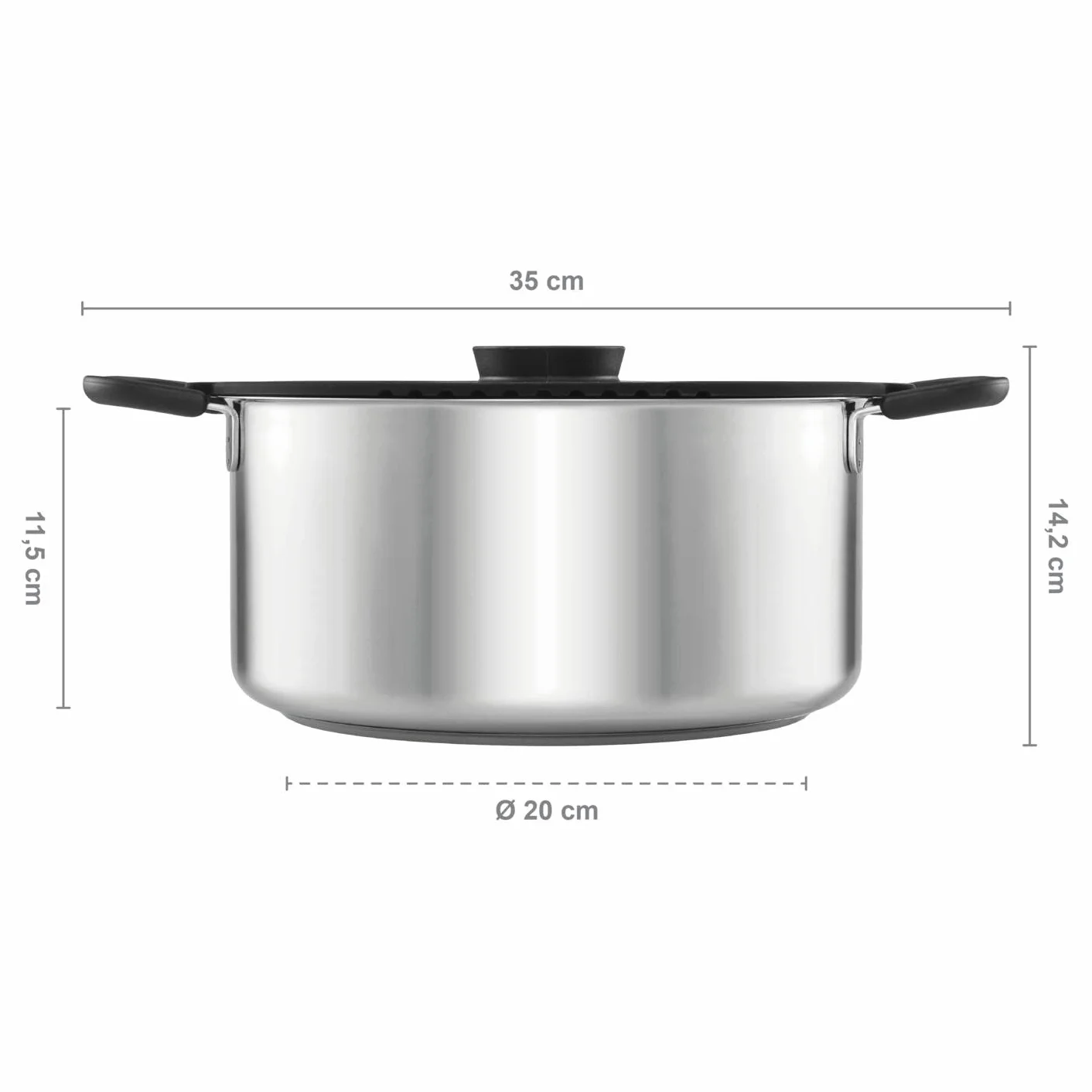 Fiskars Garnek z pokrywką, Pojemność: 5,0 l, Functional Form, Odpowiedni do wszystkich rodzajów płyt kuchennych, Stal nierdzewna/tworzywo sztuczne, 1026578