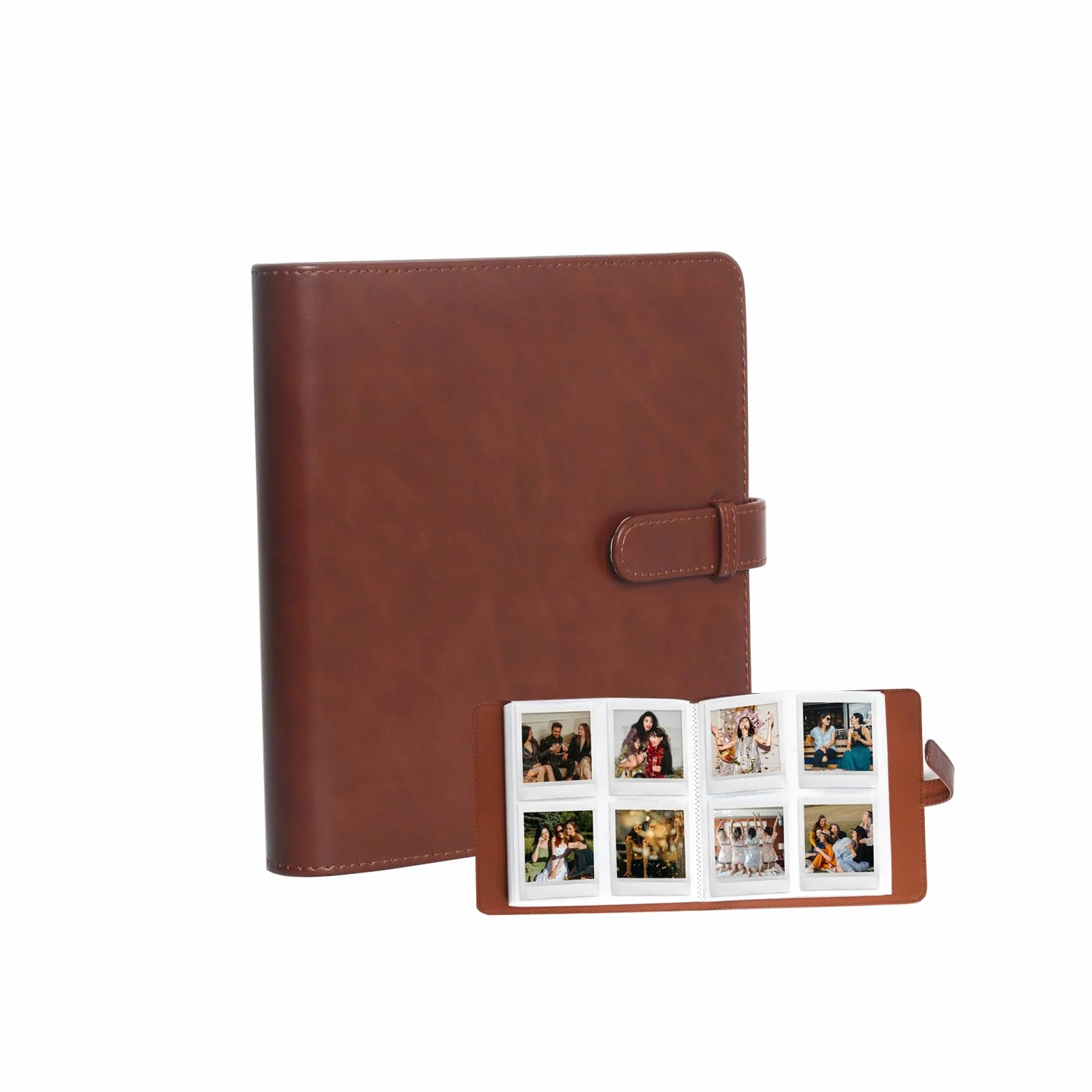 Album fotograficzny z 288 kieszeniami kwadratowymi do aparatu Fujifilm Instax Square SQ40/SQ1/SQ6/SQ10/SQ20/SP-3 (brązowy)