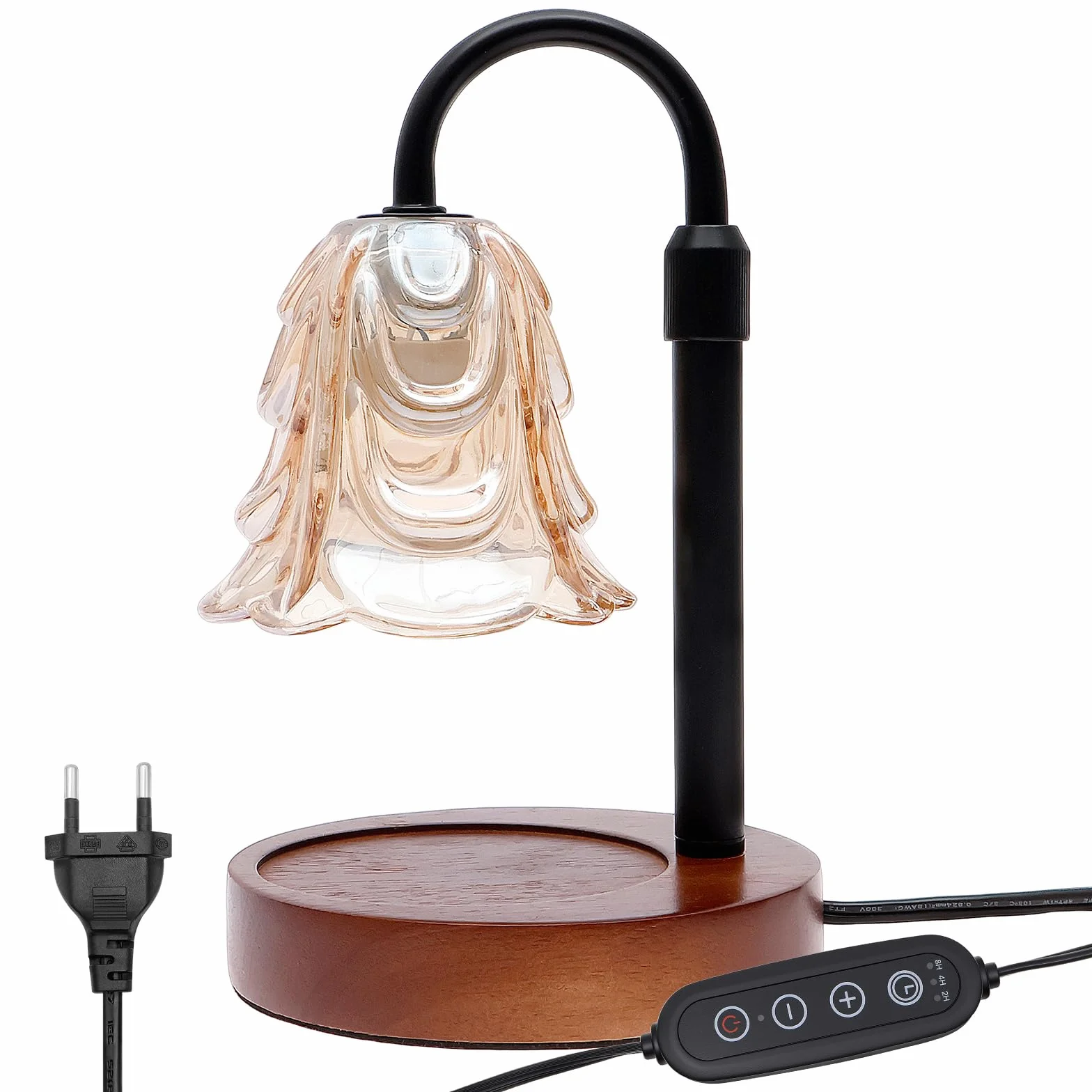 Lampa podgrzewacz do świec, Candle Warmer z timerem i ściemniaczem, 4-stopniowo ściemniana, regulowana wysokość, lampa zapachowa do olejków eterycznych, do domu, sypialni, dekoracji, bez lampy