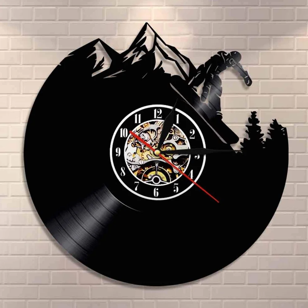 ELD Muzycy jazz legenda muzyki zegar ścienny wiolonczela trąbka róg klasyczny instrument muzyczny płyta winylowa zegar ścienny gracze jazzowi prezent średnica 30 cm 7 kolorów zmienna płyta ścienna